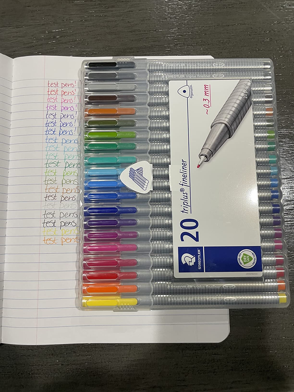 STAEDTLER Triplus Fineliner Pens, .3mm, Metal Clad Tip, 20-Pack, Assorted (334SB20BK) customer photo 2