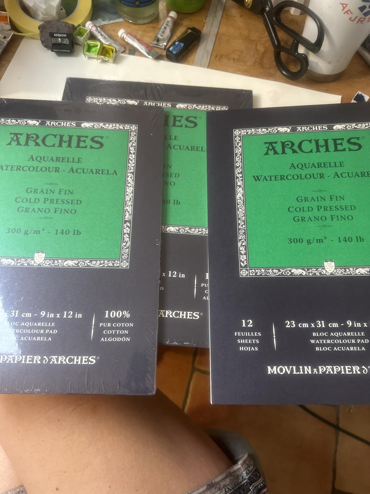 Arches Watercolor Paper Pad, 140 pound, Cold Press, 9