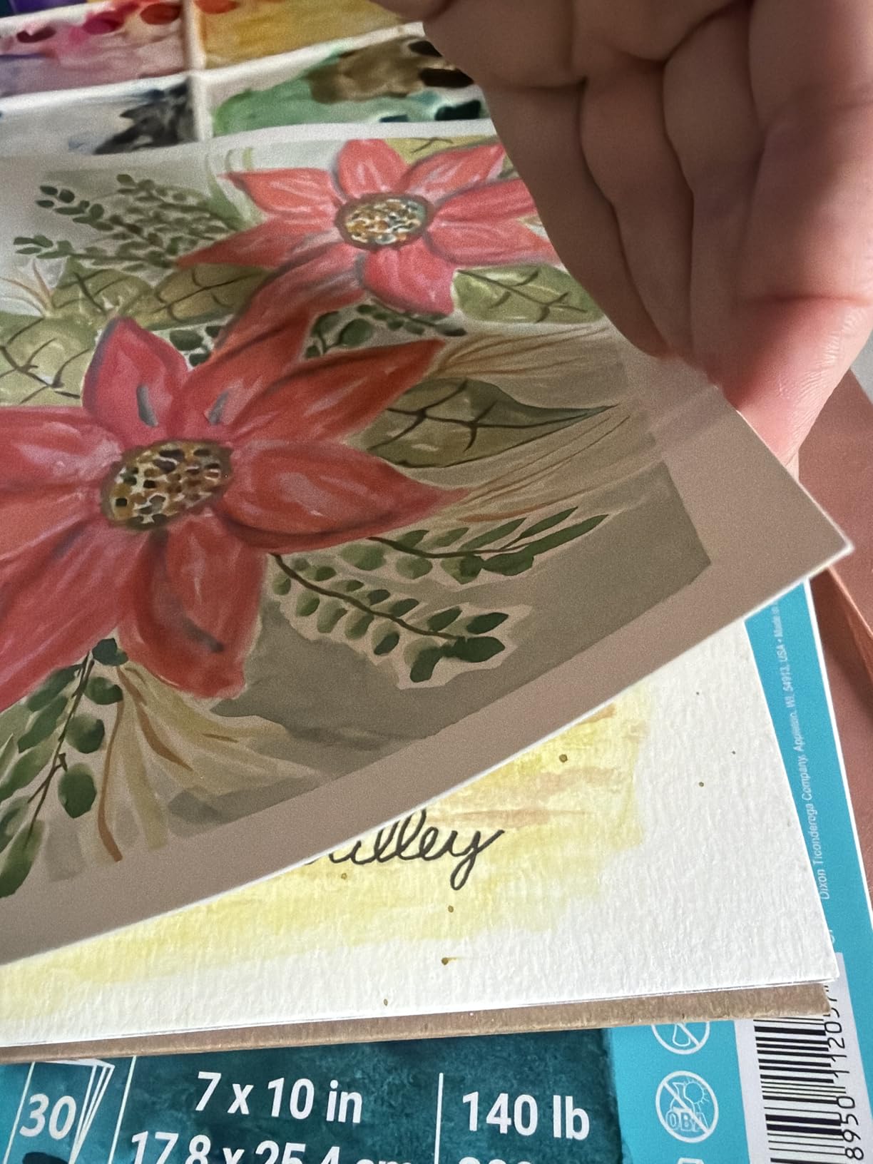 Canson XL Series Watercolor Paper, Wirebound Pad, 7x10 inches, 30 Sheets (140lb/300g) - Artist Paper for Adults and Students - Watercolors, Mixed Media, Markers and Art Journaling customer photo 2