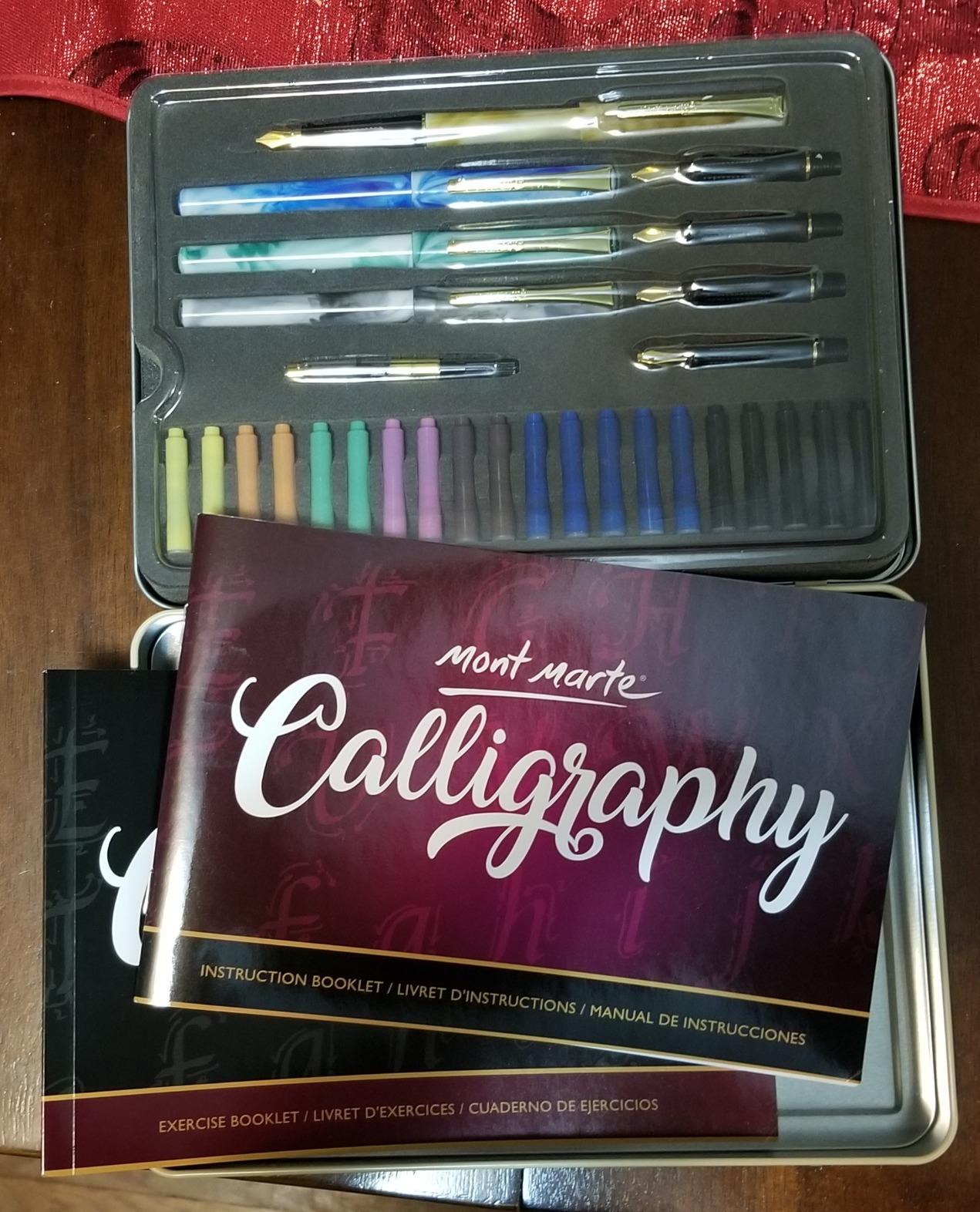 Mont Marte Calligraphy Set, 32 Piece. Includes Calligraphy Pens, Calligraphy Nibs, Ink Cartridges, Introduction Booklet and Exercise Booklet customer photo 1