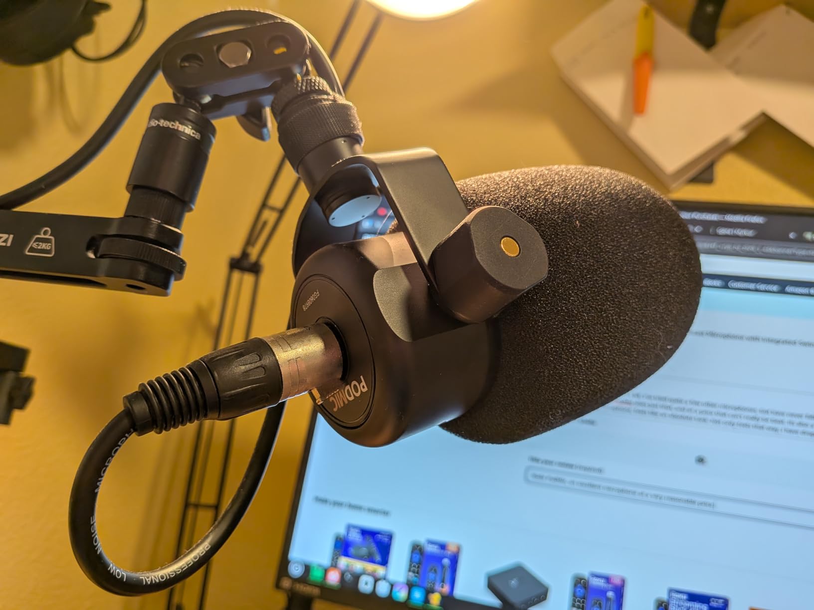 RODE PodMic Cardioid Dynamic Broadcast Microphone - XLR Output, Requires Audio Interface customer photo 2