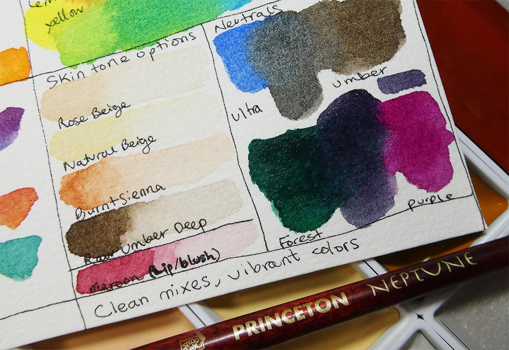 Kuretake GANSAI TAMBI Watercolor Paint Set, 48 Colors, Professional-quality for artists and crafters, for kids, adult, Made in Japan customer photo 2