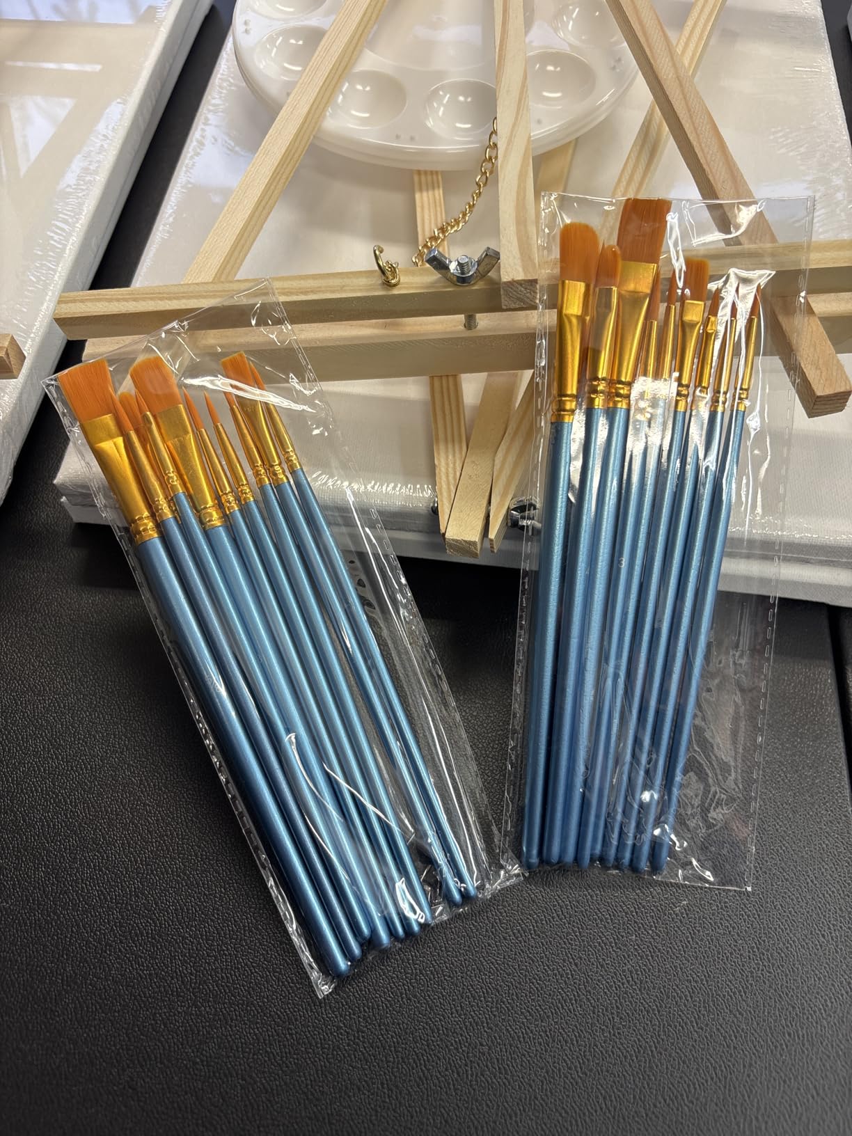 Soucolor Acrylic Paint Brushes Set, 20Pcs Round Pointed Tip Artist Paintbrushes for Acrylic Oil Watercolor Canvases Rock Body Face Nail Miniature Detailing customer photo 1