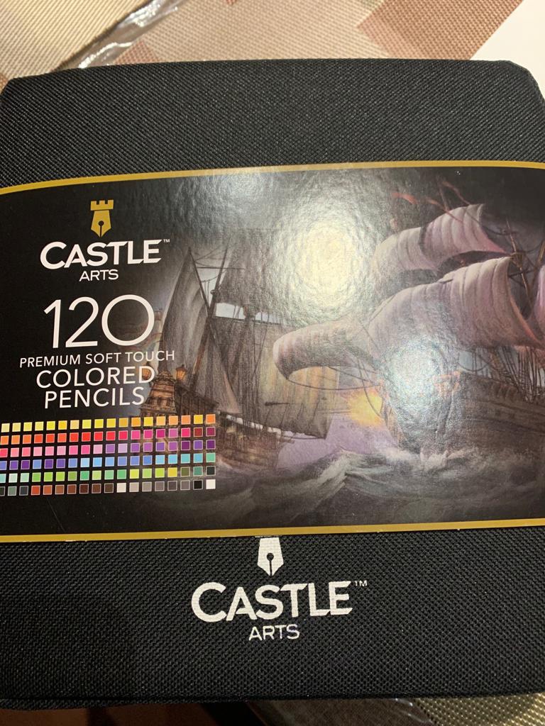 Castle Art Supplies 120 Colored Pencils with Zipper | Quality Soft Coloured Leads for Adult Artists, Professionals and Colorists | In Zipper Pouch customer photo 1