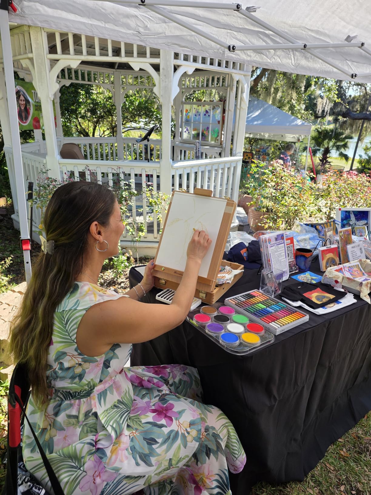 Tabletop Art Easel for Painting, Premium Wooden Sketchbox, Portable Desktop Painting Easel for Student Artist Beginner customer photo 1