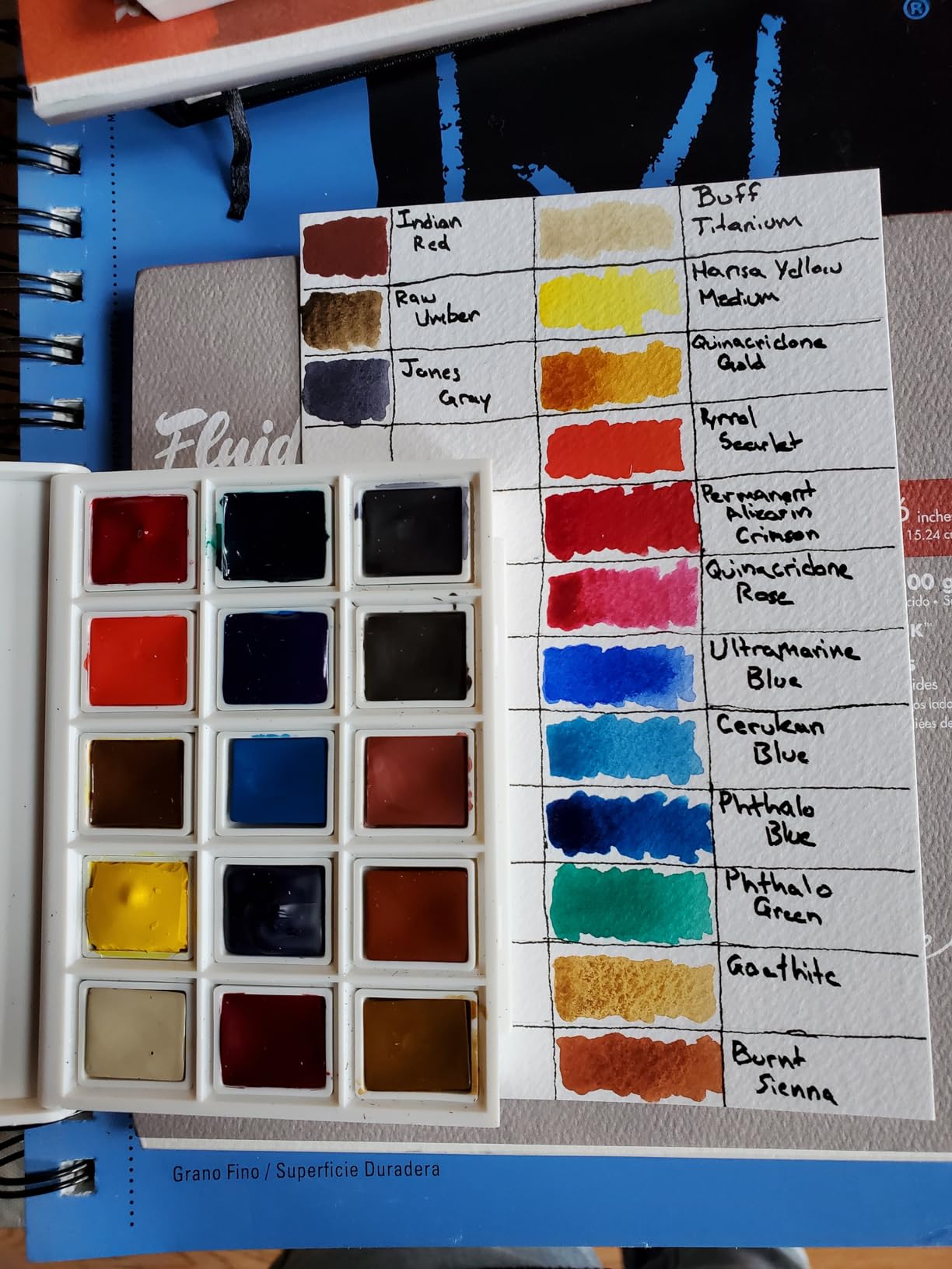 Daniel Smith Color Hand Poured Pan Set with BONUS Metal Box and Empty Half Pans, 24 Units customer photo 2