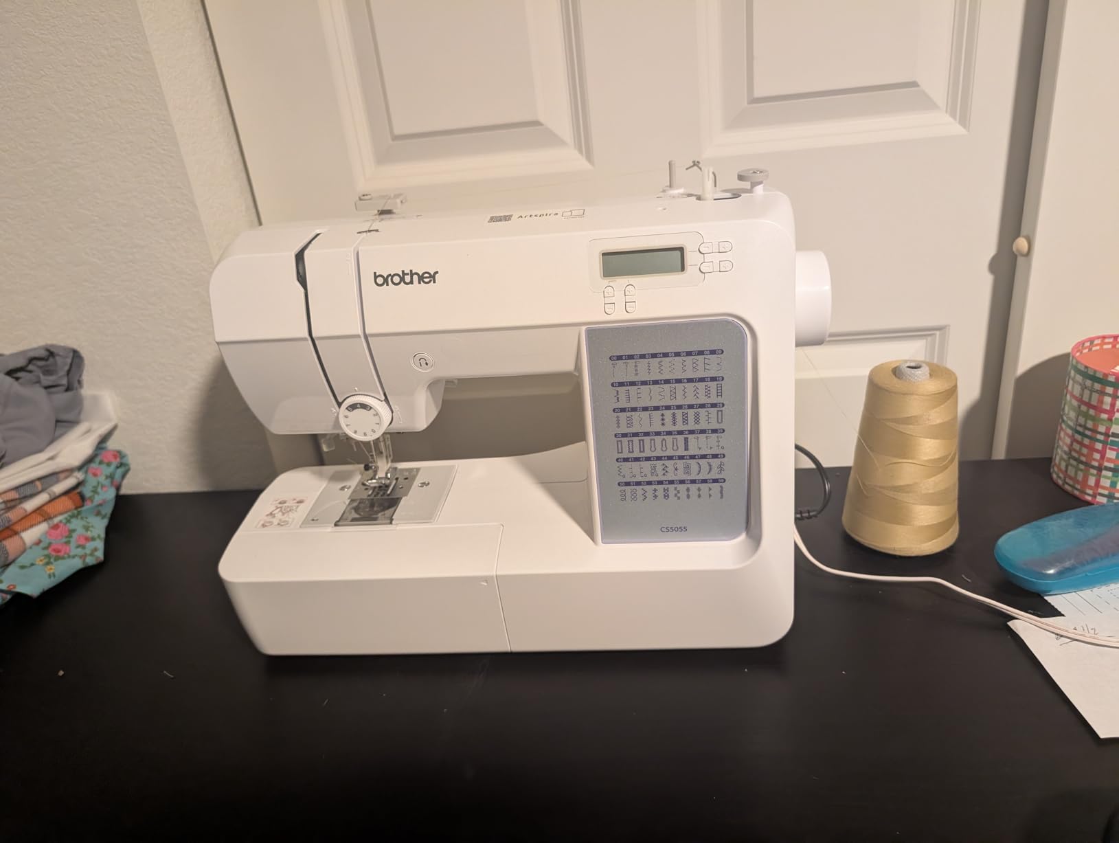 Brother CS5055 Computerized Sewing Machine, 60 Built-in Stitches, LCD Display, 7 Included Feet, White customer photo 2