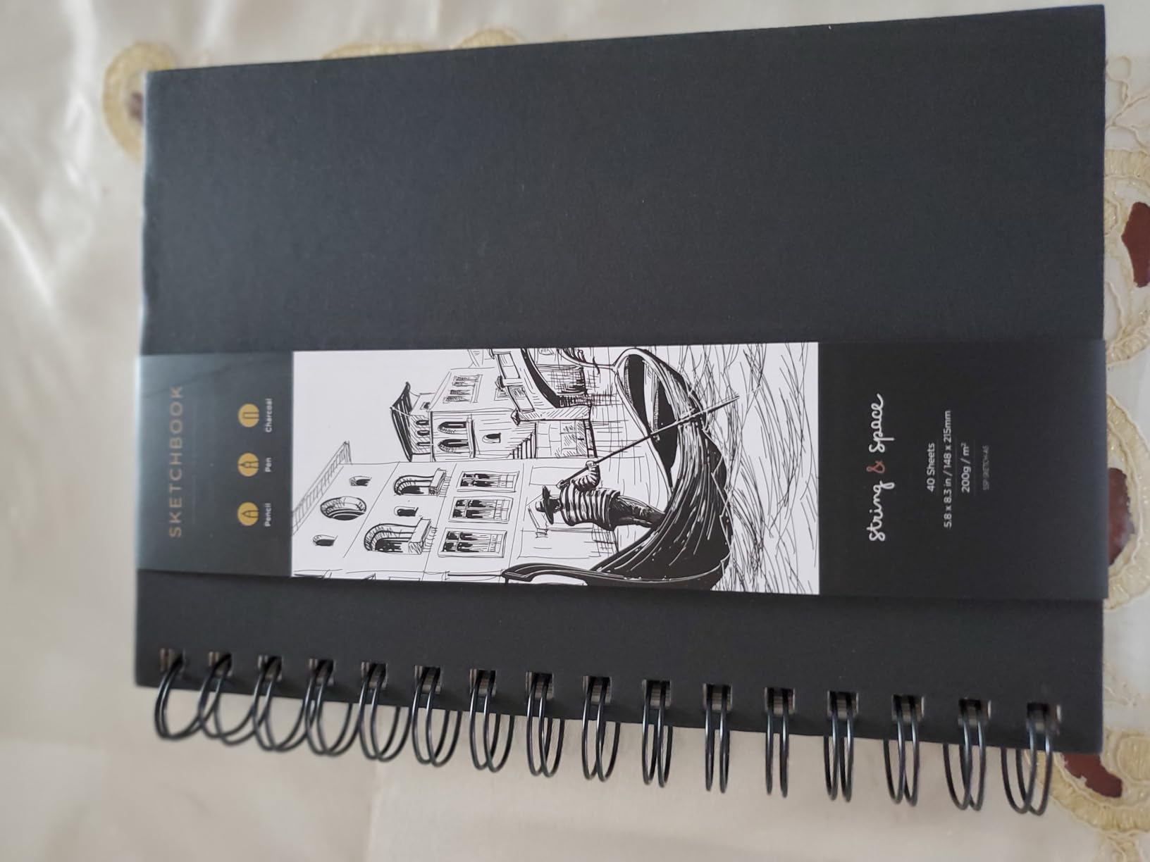 Artist's Sketchbook Hardcover - 200GSM Very Thick Paper - Large, Spiral Sketch Book for Drawing and Mixed Media - Sketch Pad, Art Book - 8.25 x 11.4, 40 Sheets / 80 Pages customer photo 2