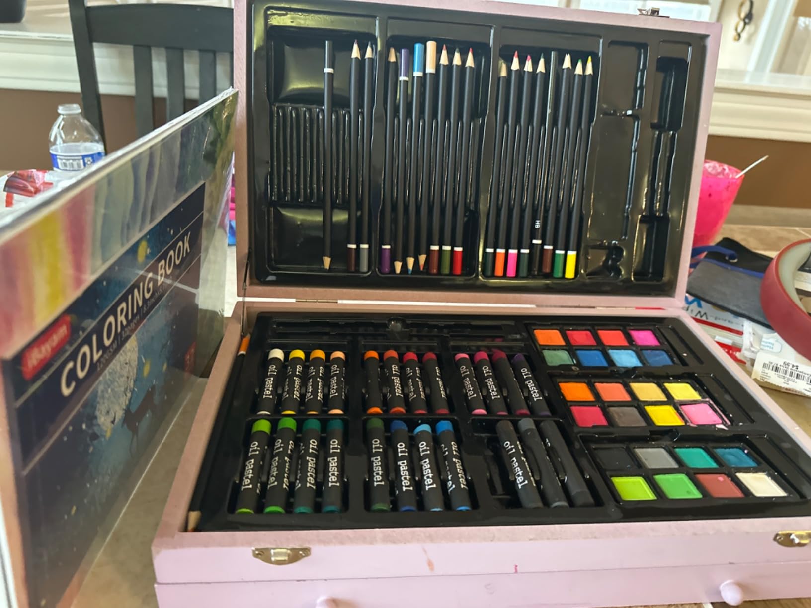 iBayam Art Supplies, 150-Pack Deluxe Wooden Art Set Crafts Drawing Painting Kit with 2 -Sketch Pads, 1-Coloring Book, Gift Box for Kids Adults Artist Beginners Teens Girls Boys 5 6 7 8 9 10 11 12 customer photo 2