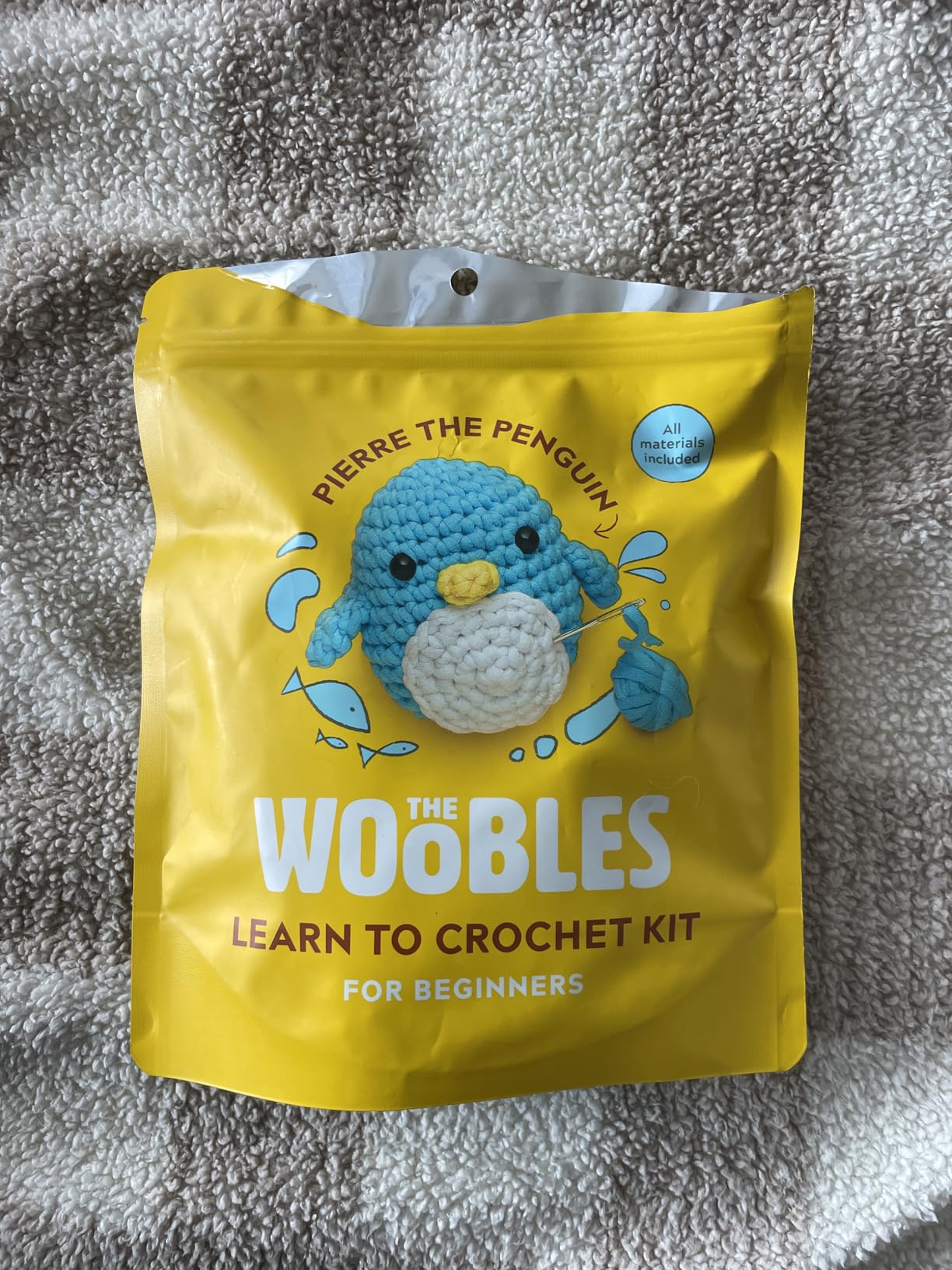 The Woobles Crochet Kit for Beginners - Easy Arts and Crafts Knitting & Crochet Animals Kit As Seen On Shark Tank - Pierre The Penguin customer photo 2