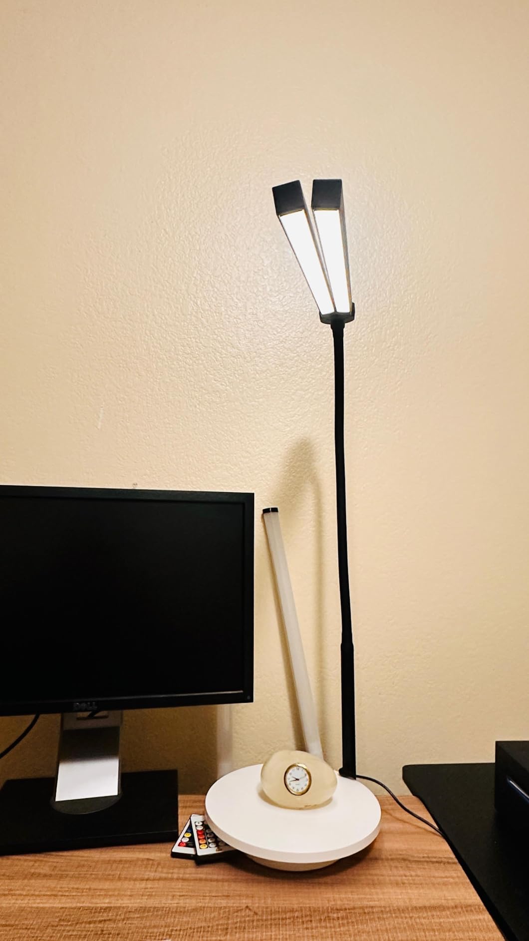 Pzloz Led Desk Lamp for Office Home - Eye Caring Architect lamp with Clamp,Dual Screen Computer Monitor Work Smart Light: 24W 5 Color Flexible Adjustable Lighting Table Lamp for Study Drafting customer photo 2