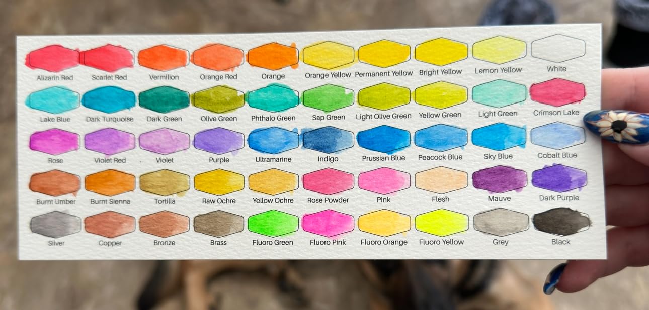 Artecho Watercolor Paint Set 100 Colors with Metallic in Portable Box, Paint Kit with Watercolor Papers and Brushes, Water Color Set for Beginners & Professionals customer photo 2