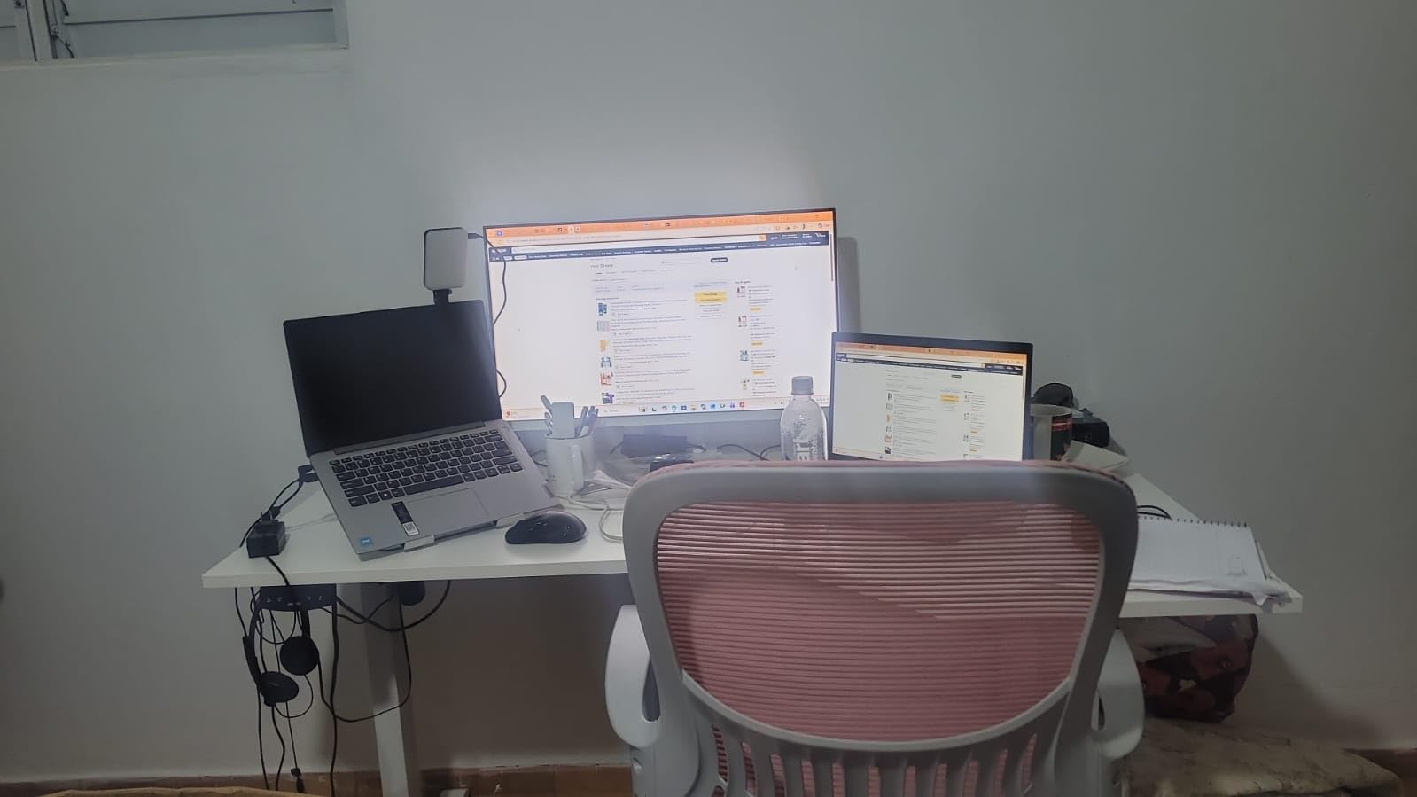 Agilestic Electric Standing Desk, Height Adjustable Desk, 55 x 32 Inch L-Shaped customer photo 1