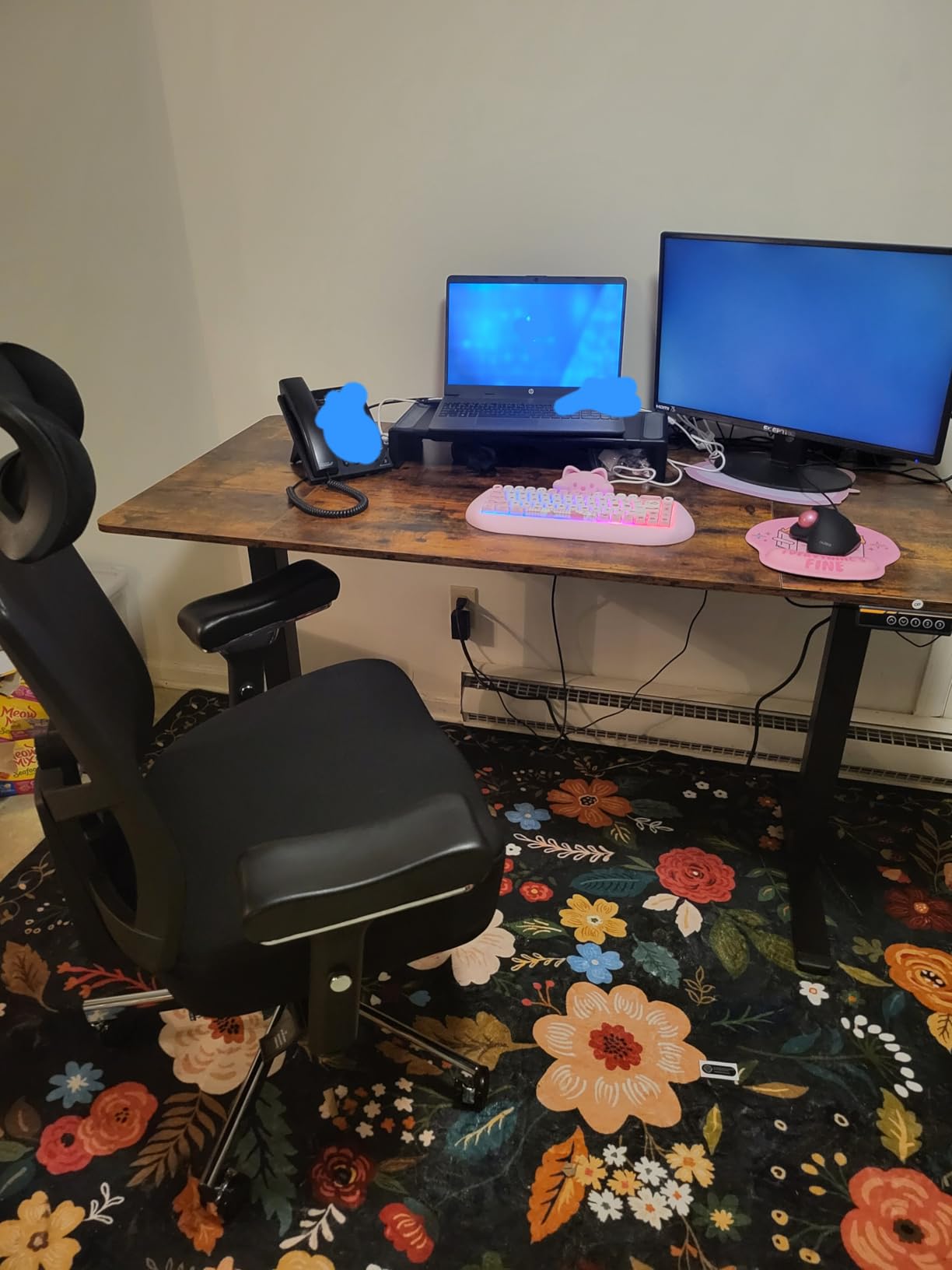 Huuger 55 x 28 Large Electric Standing Desk, Height Adjustable Computer Desk customer photo 1