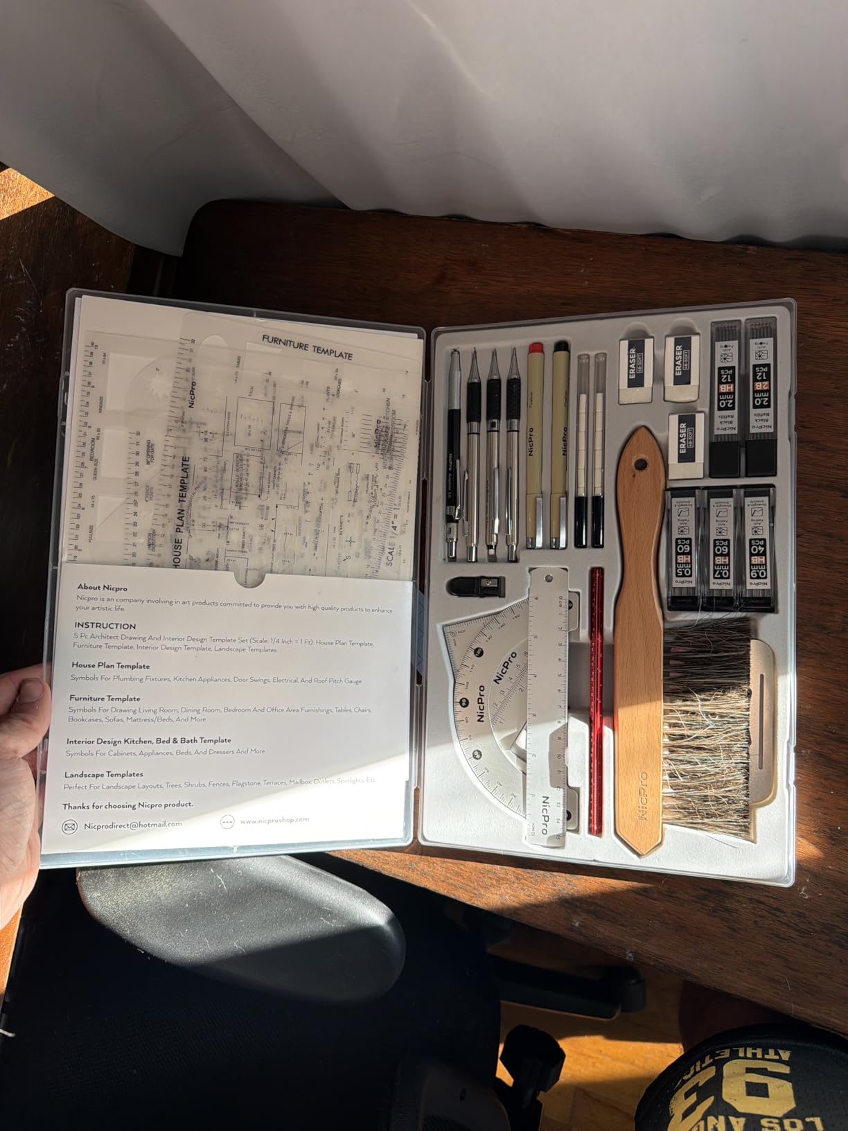 Nicpro 30PCS Professional Drafting Tools & Geometry Set with Case customer photo 1
