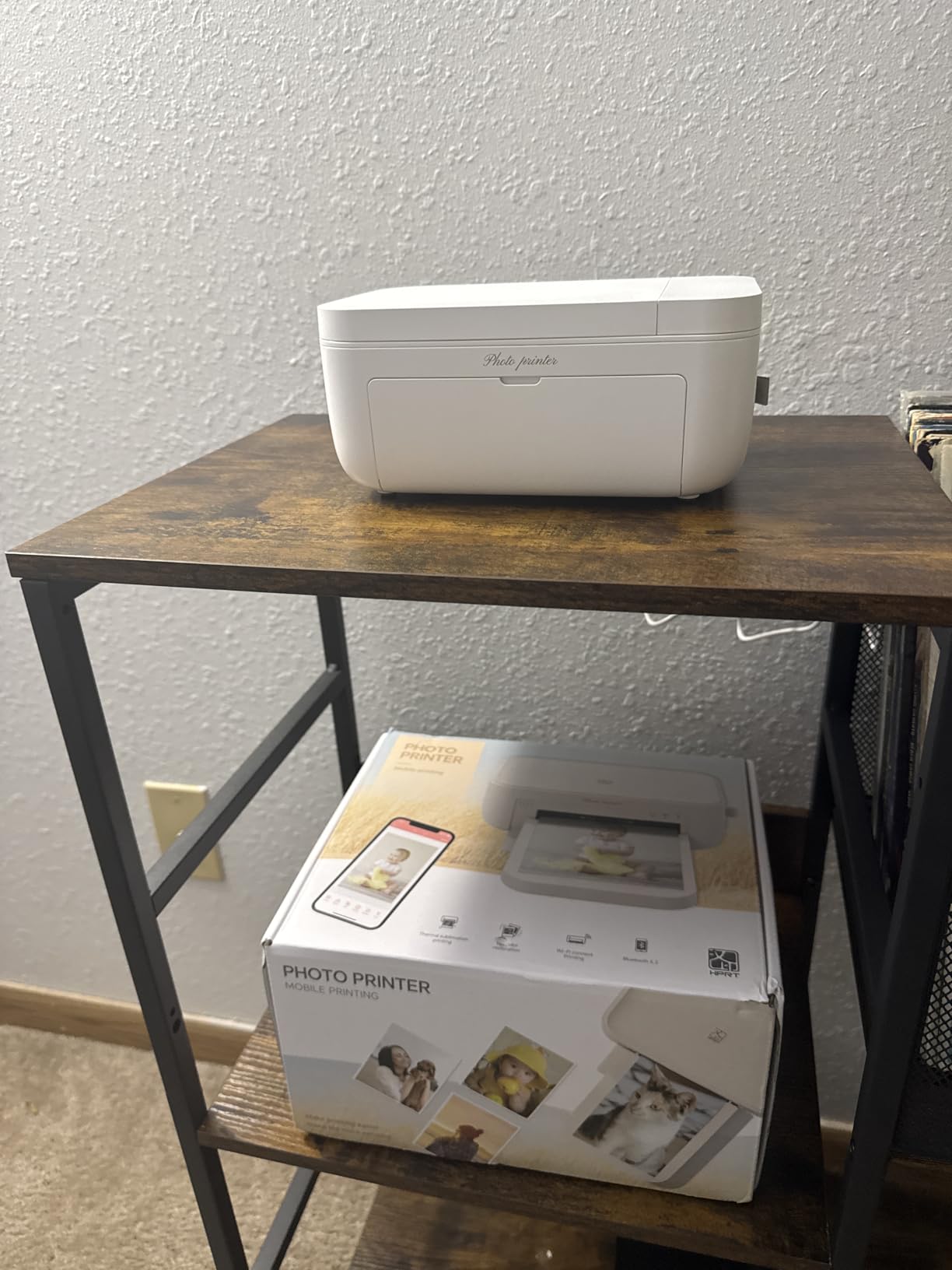 HPRT 4x6 Photo Printer with 108 Sheet & 2 Ribbon, Portable Picture Printer for iPhone & Android Smartphone, Instant Photo Printer, Bluetooth Small Phone Photo Printer, Home Use, Ideal Gift, White customer photo 1