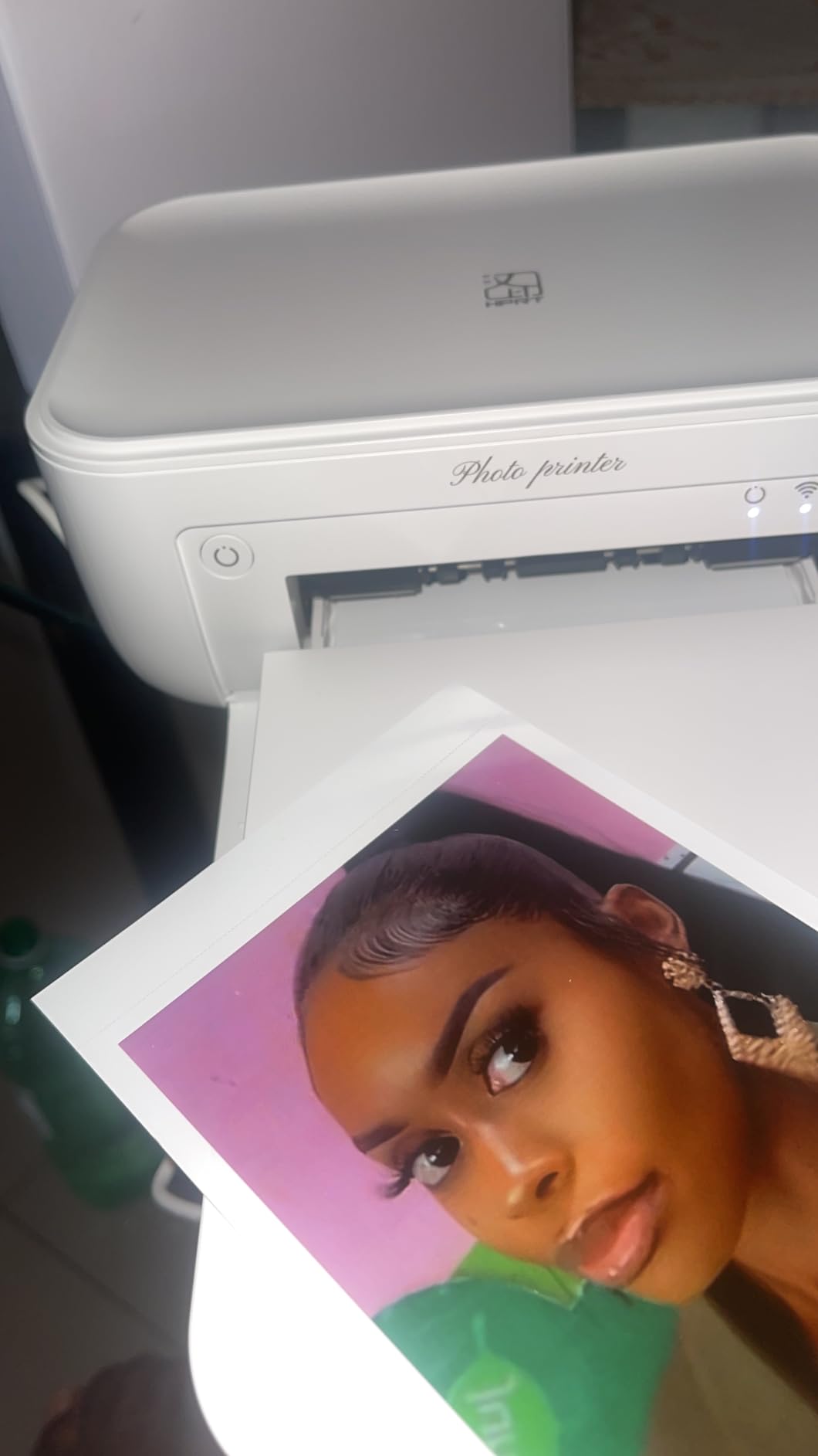 HPRT 4x6 Photo Printer with 108 Sheet & 2 Ribbon, Portable Picture Printer for iPhone & Android Smartphone, Instant Photo Printer, Bluetooth Small Phone Photo Printer, Home Use, Ideal Gift, White customer photo 2