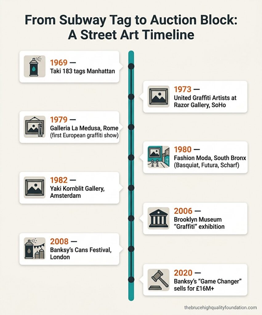 From Subway Tag to Auction Block - A Street Art Timeline