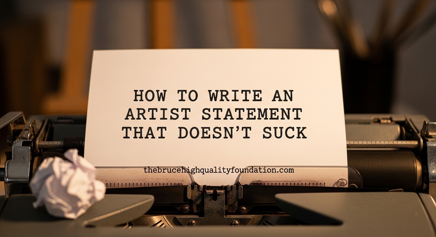 How to Write an Artist Statement That Doesn’t Suck