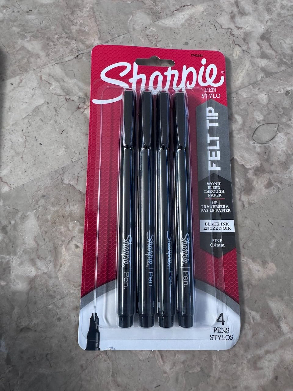 Sharpie Felt Tip Pens, Fine Point (0.4mm), Black, 4 Count - Art Markers, Journaling, Drawing customer photo 2