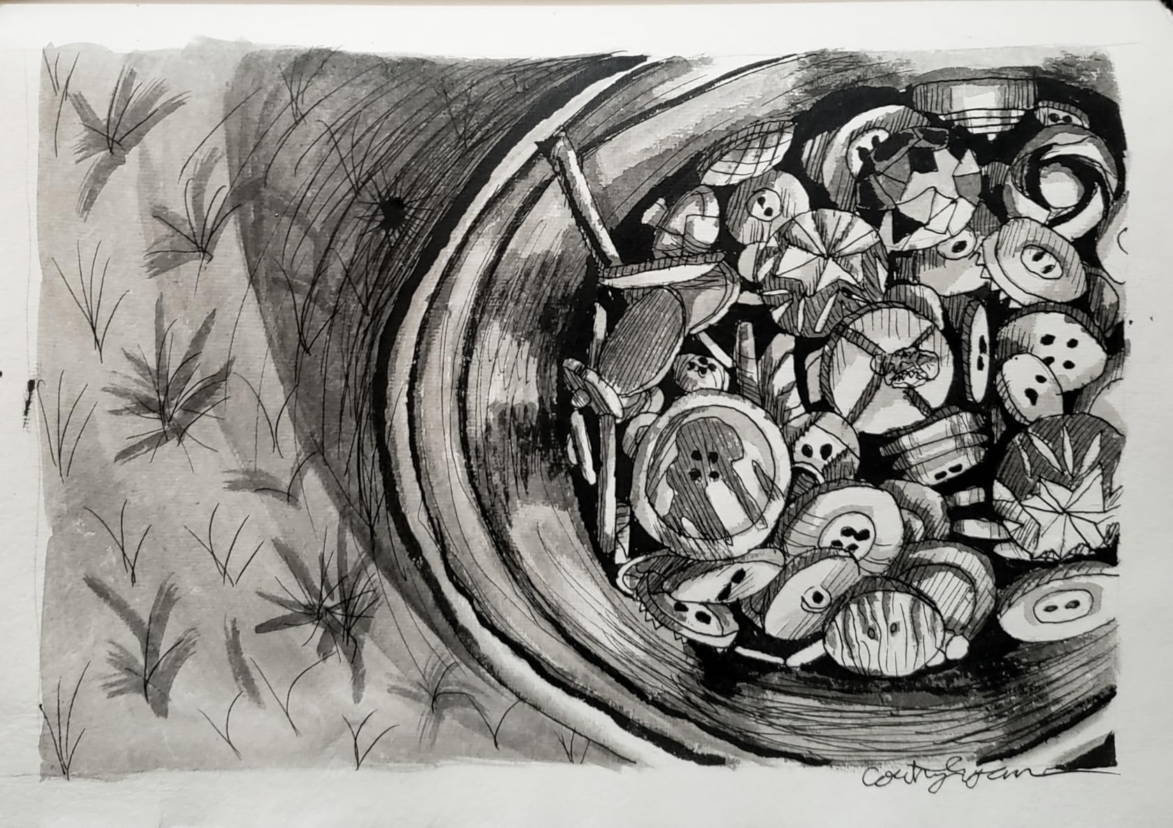 Dr. Ph. Martin's Bombay India Ink (7BY) Ink Bottle, 1.0 oz, Black, 1 Bottle customer photo 2