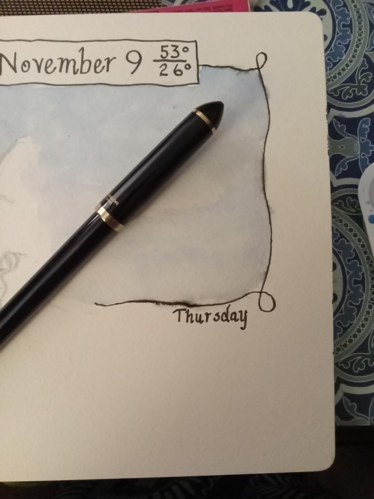 Sailor Fude De Mannen Stroke Style Calligraphy Fountain Pen - Navy Blue - Nib Angle 40 Degrees customer photo 2