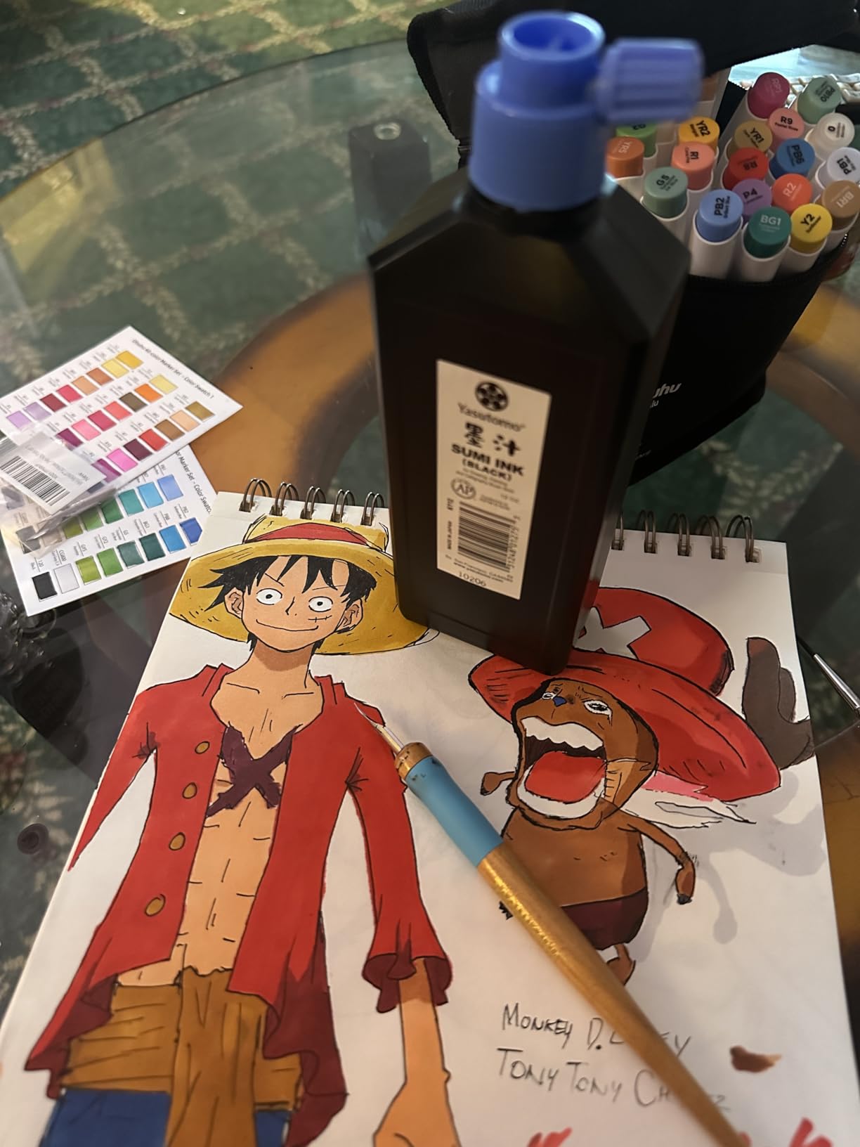 Yasutomo Bokuju Liquid Ink - 12oz Sumi Ink for Calligraphy and Artwork - Black Drawing Ink for use with Japanese Ink Brushes and Dip Pens customer photo 2