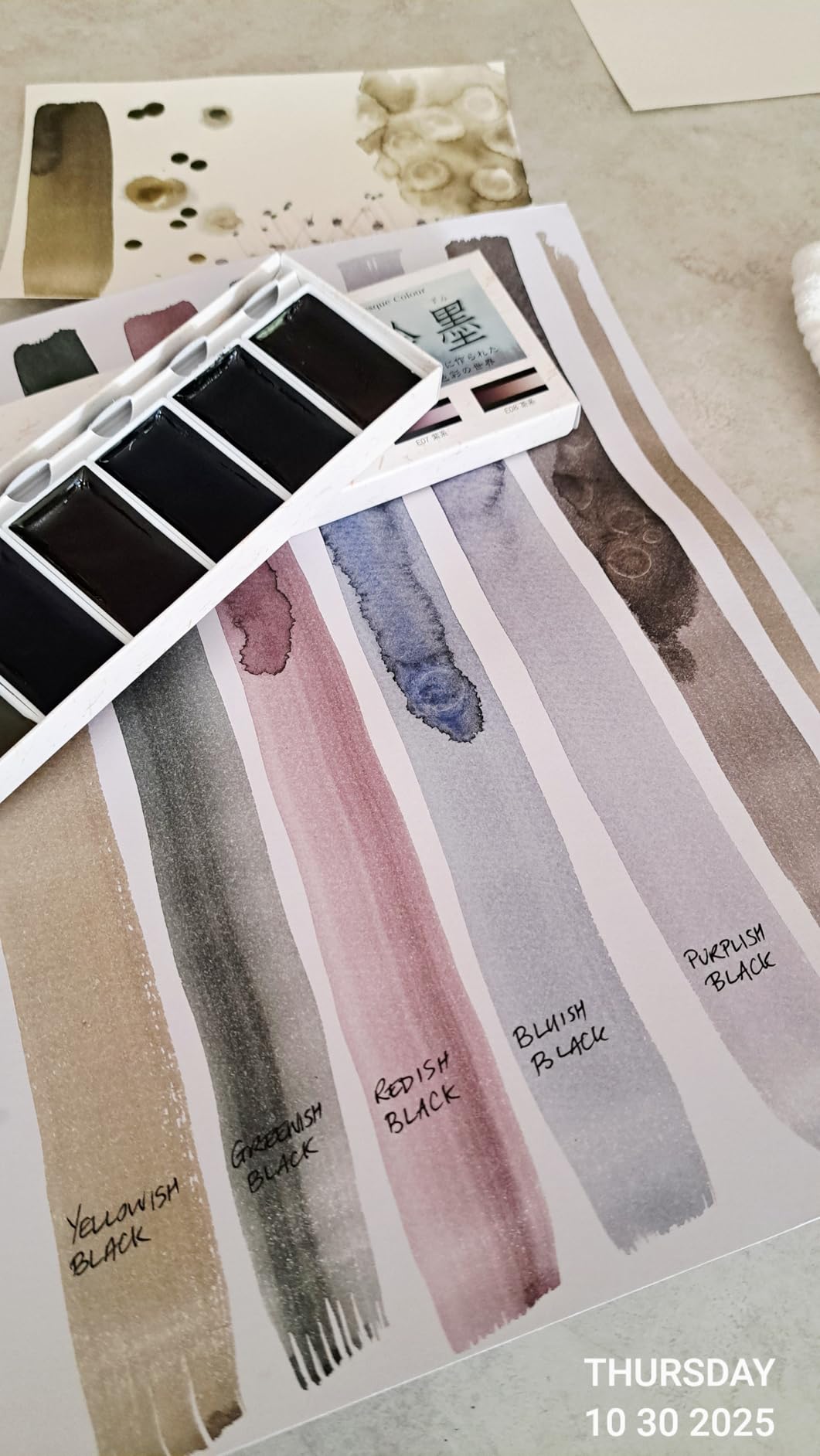 墨運堂 Sumikundo 15452 Watercolor Solid Ink Ink 6 Color Set customer photo 2