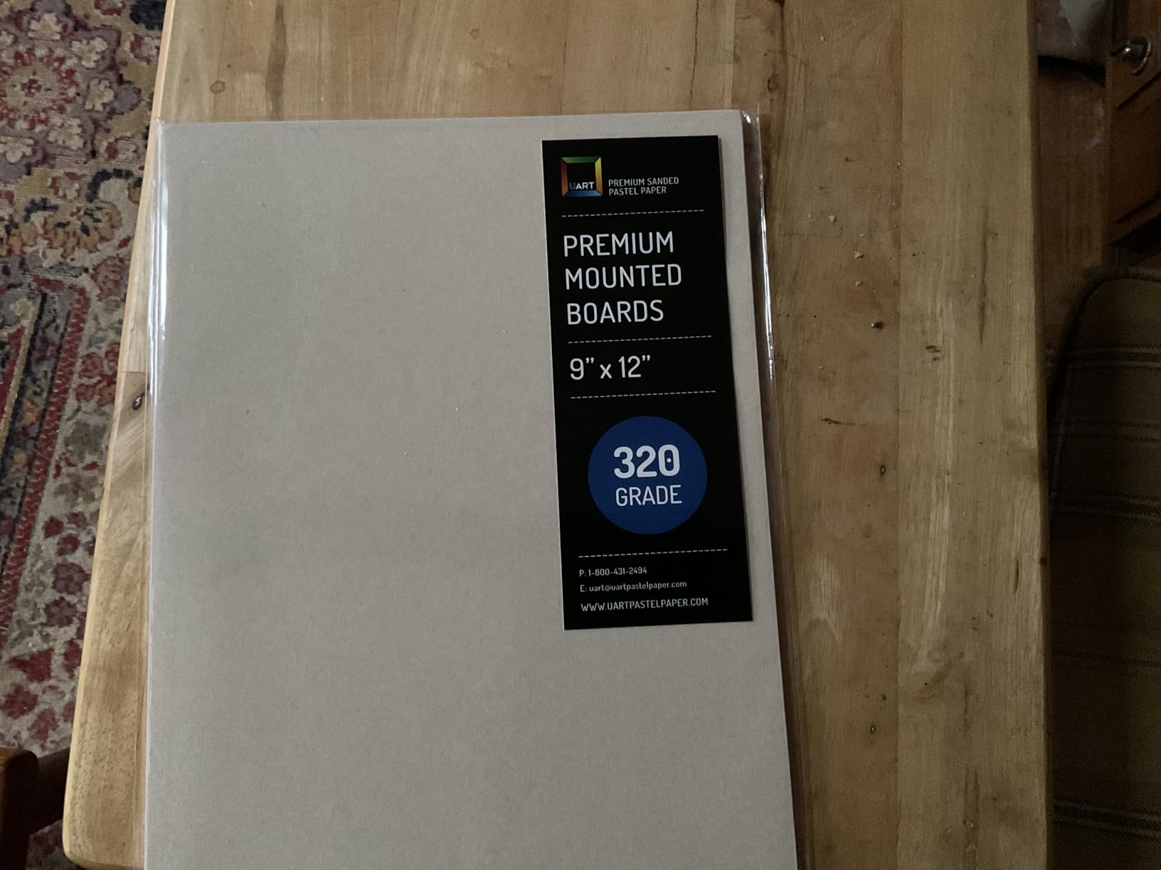Uart Sanded Pastel Art Paper, Off-White, Mulitple Sizes and Grits, 10 Sheet Packs (Grade 400, 9