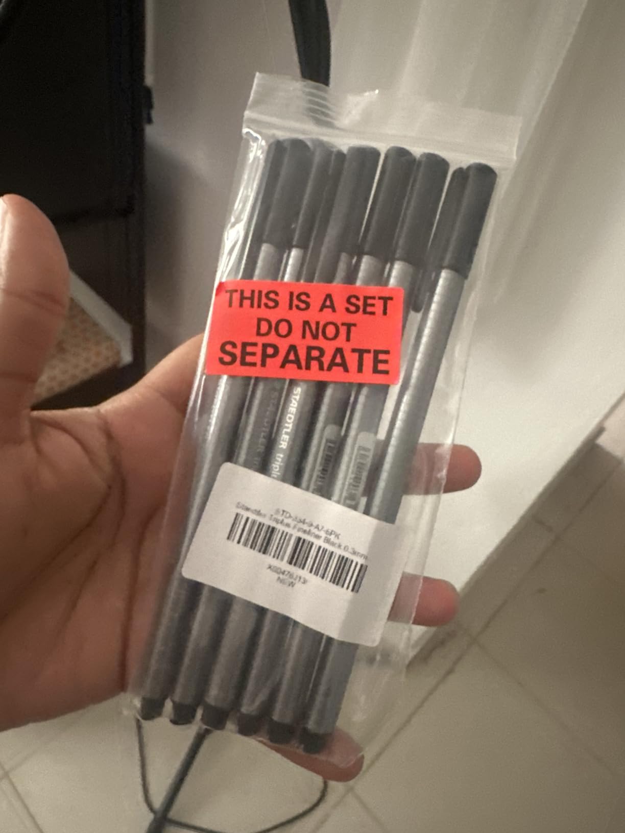 Staedtler Triplus Fineliner Black 0.3mm - Pack of Six customer photo 2