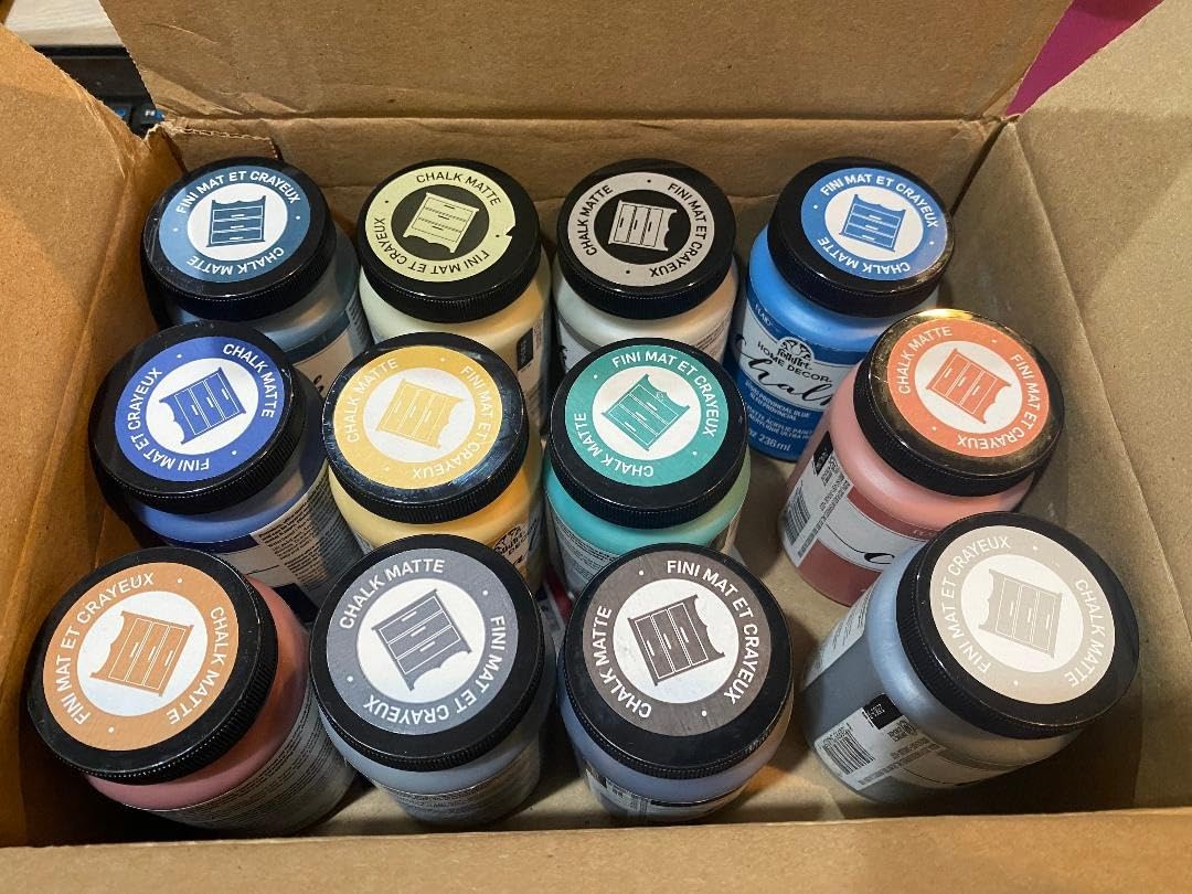 FolkArt Home Decor Ultra Matte Chalk Finish Acrylic Craft Paint Set Formulated for No-Prep Application, Designed for Beginners and Artists 8 Fl Oz (Pack of 12) customer photo 2