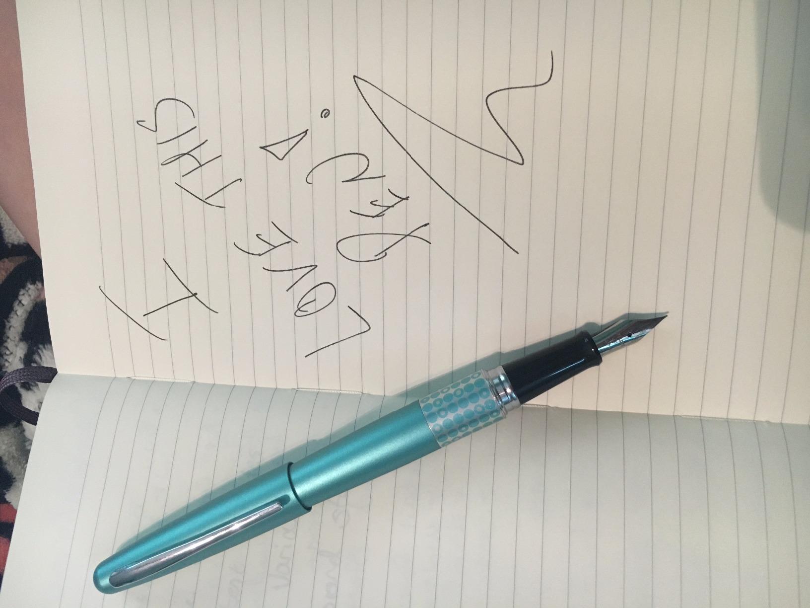 Pilot MR Retro Pop Collection Fountain Pen in Gift Box, Turquoise Barrel with Dots Accent, Fine Point Stainless Steel Nib customer photo 1