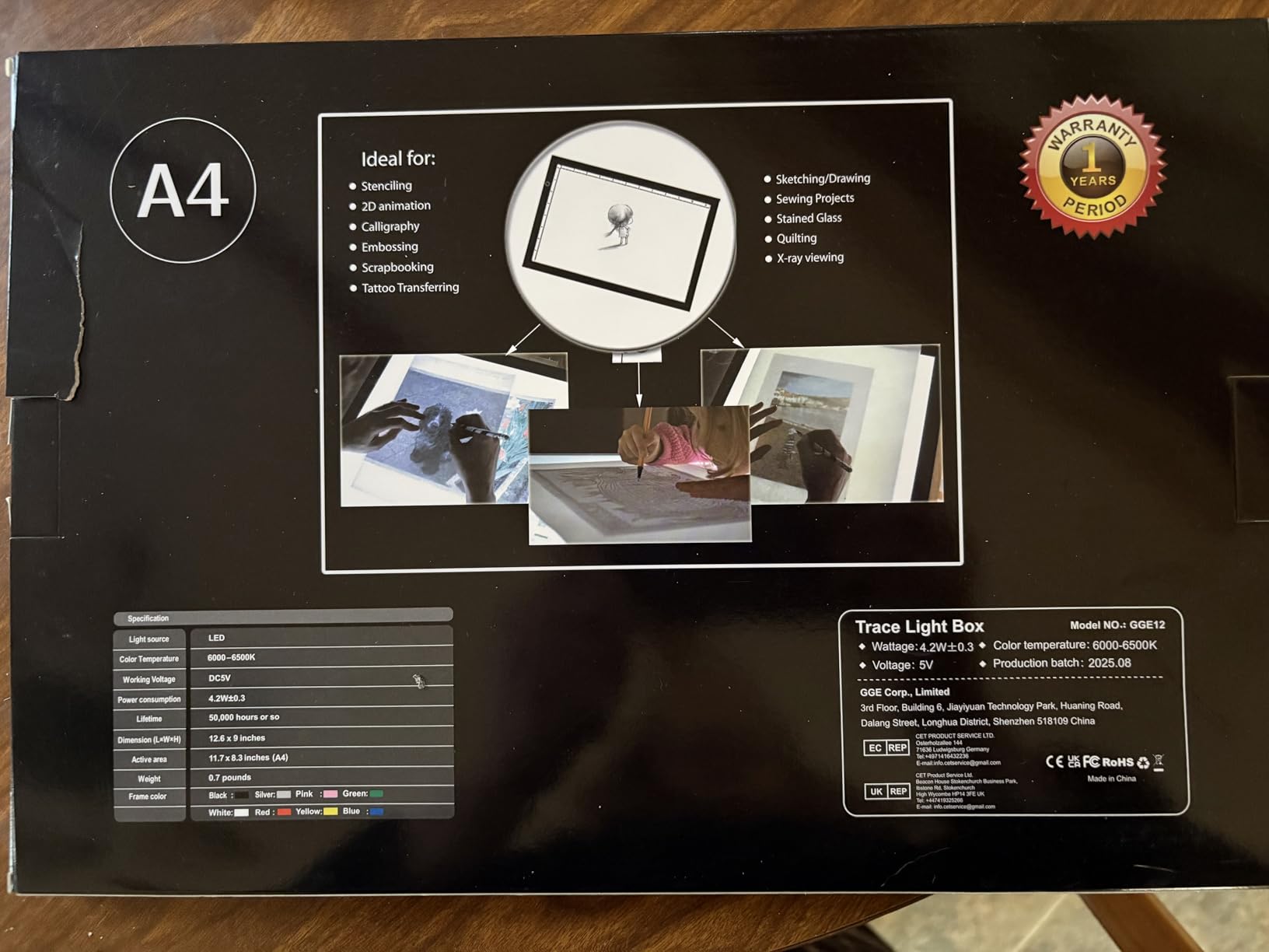 ME456 A4 LED Light Box 9x12 Inch Light Pad Only 5mm Ultra-Thin USB Power Light Table for Tracing, Tattoo Transferring, Drawing, Streaming, Sketching, Animation, Stenciling, Diamond Art Painting customer photo 2
