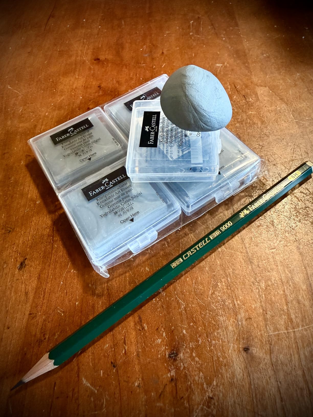 Faber-Castell Erasers - Drawing Art kneaded Erasers, Large Size Grey - 4 Pack customer photo 2