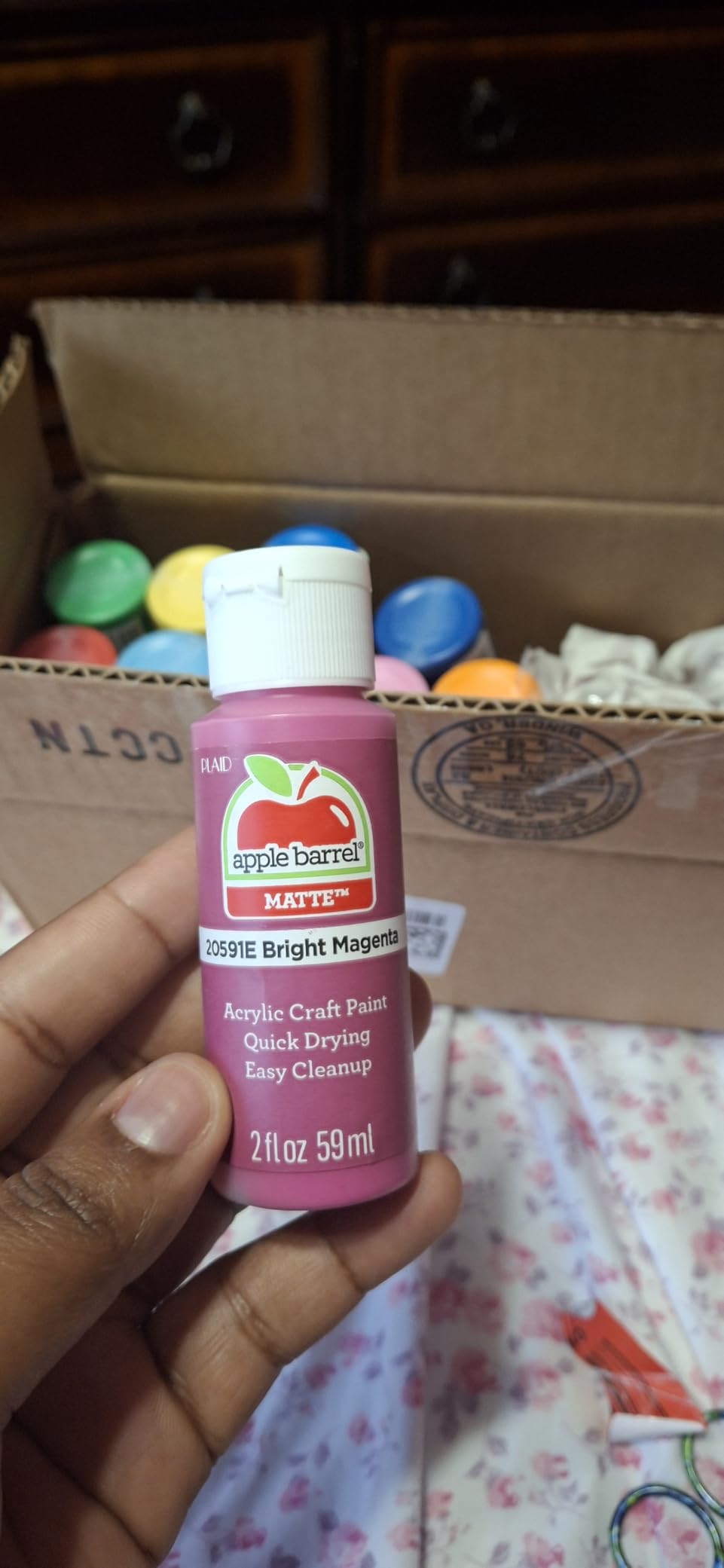Apple Barrel Vibrant Spectrum Collection Acrylic Craft Paint, 16 Assorted Matte Colors, 2 fl oz Each customer photo 1