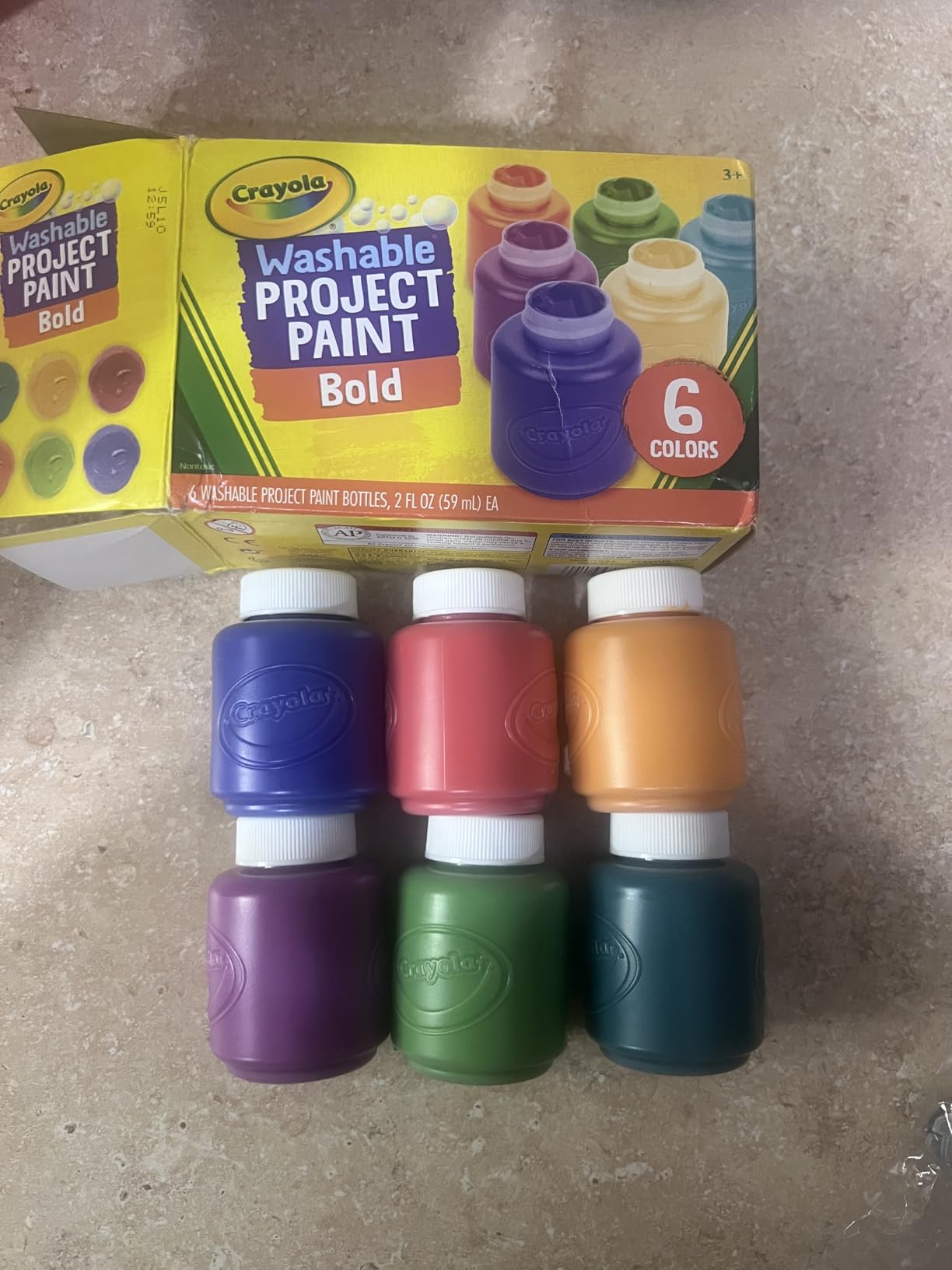 Crayola Washable Kids Paint Set (12ct), School Supplies for Kids, Classic and Glitter Paint, Classroom Essentials, Toddler Painting Kit, Ages 3+ customer photo 1