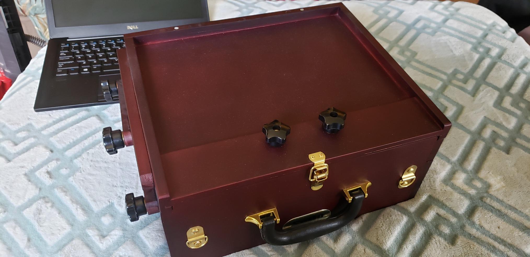 Soho Urban Artist Pochade Box for Plein-Aire Painting French Easel, Lightweight, Portable & Adjustable, Mahogany Finish customer photo 1