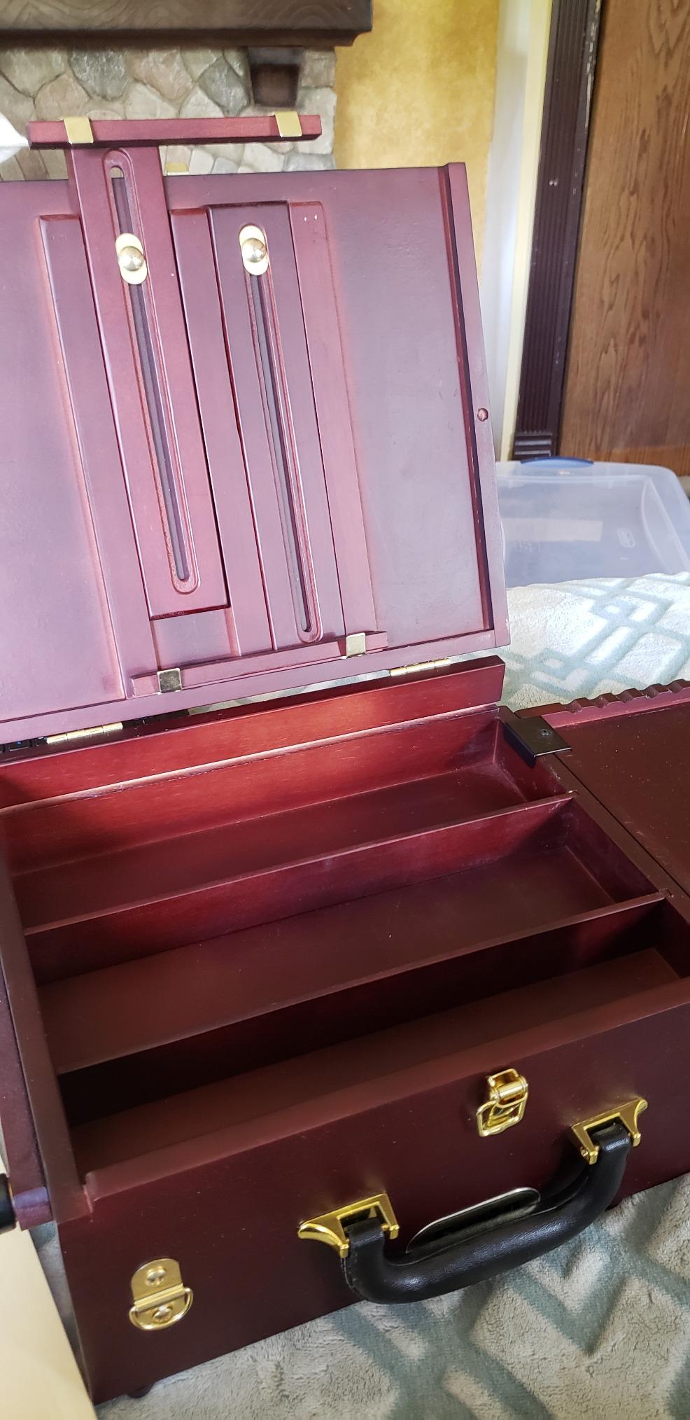 Soho Urban Artist Pochade Box for Plein-Aire Painting French Easel, Lightweight, Portable & Adjustable, Mahogany Finish customer photo 2