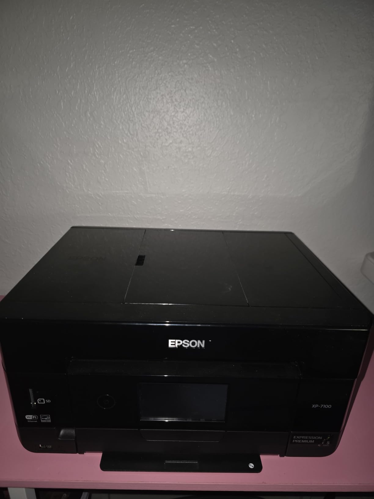 Expression Premium XP-7100 Wireless Color Photo Printer with ADF, Scanner and Copier, Black, Small customer photo 1