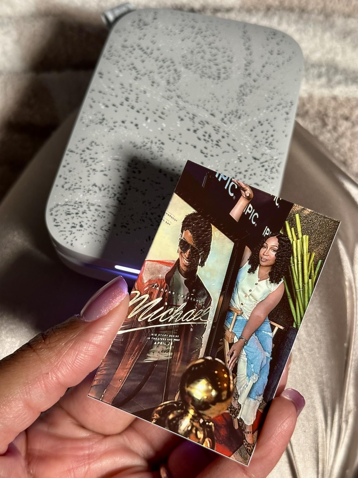HP Sprocket Portable 2x3 Inch Instant Photo Printer (Blush Pink) Print Pictures on Zink Sticky-Backed Paper From Your iOS & Android Device customer photo 2