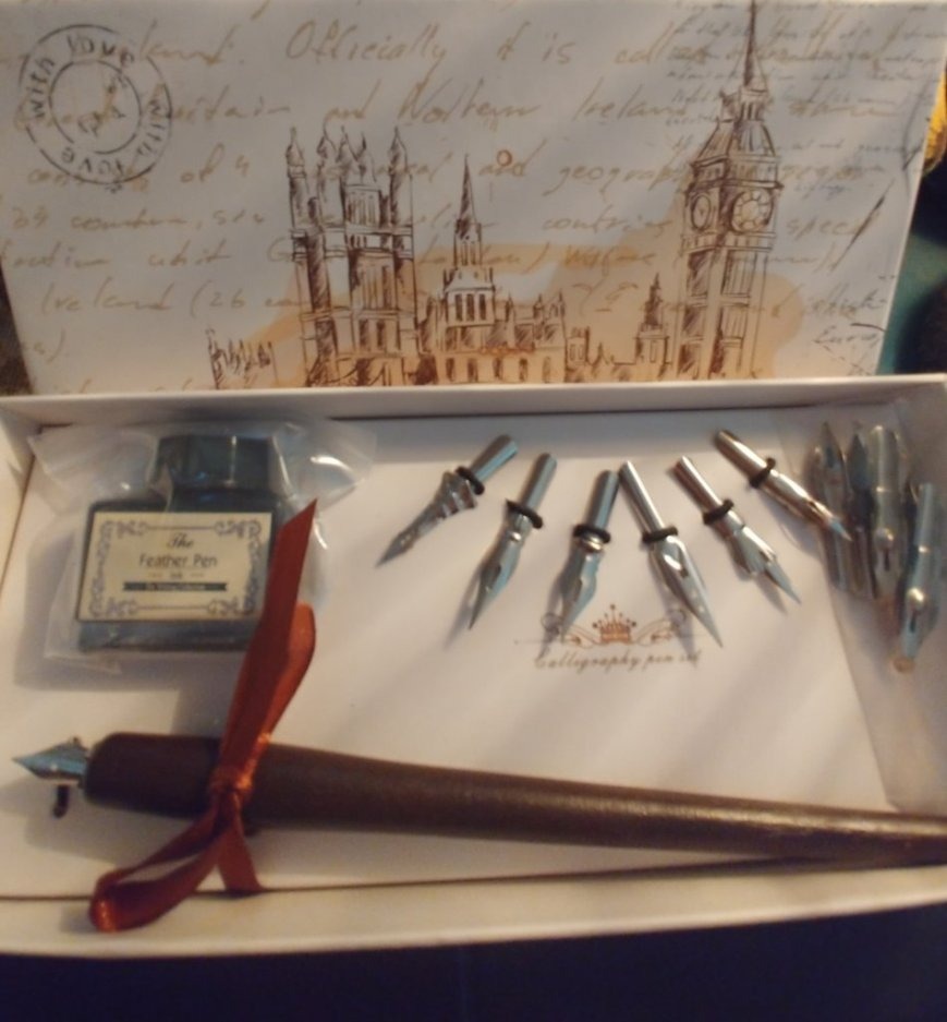 Calligraphy Pens Set - Wooden Dip Pen Handcrafted Calligraphy Set with 11 Nibs & Black Ink customer photo 2