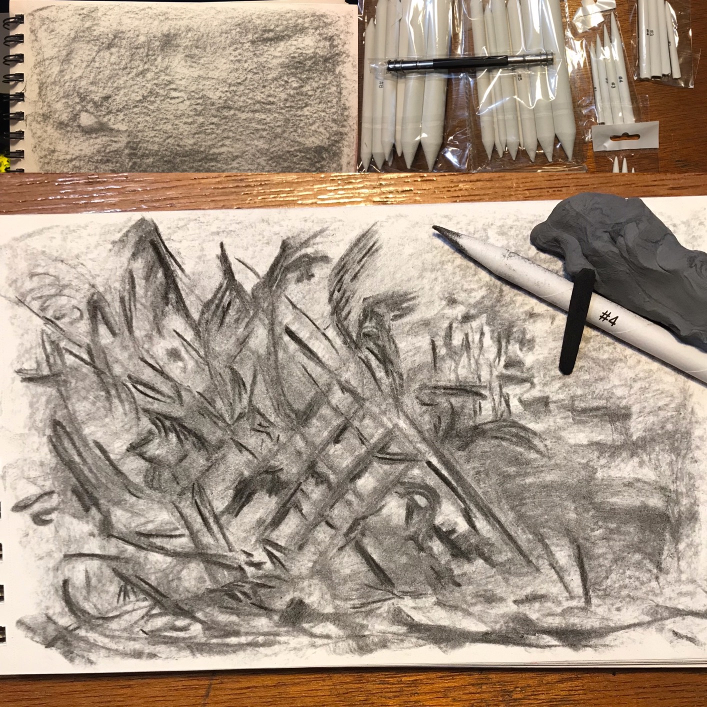 33 Pcs Blending Stumps and Tortillions Paper Art Blenders Drawing with Sandpaper Pencil Sharpener Extension Kneaded Eraser Rubbing Sponge for Student Artist Charcoal Sketch Drawing Tool customer photo 2