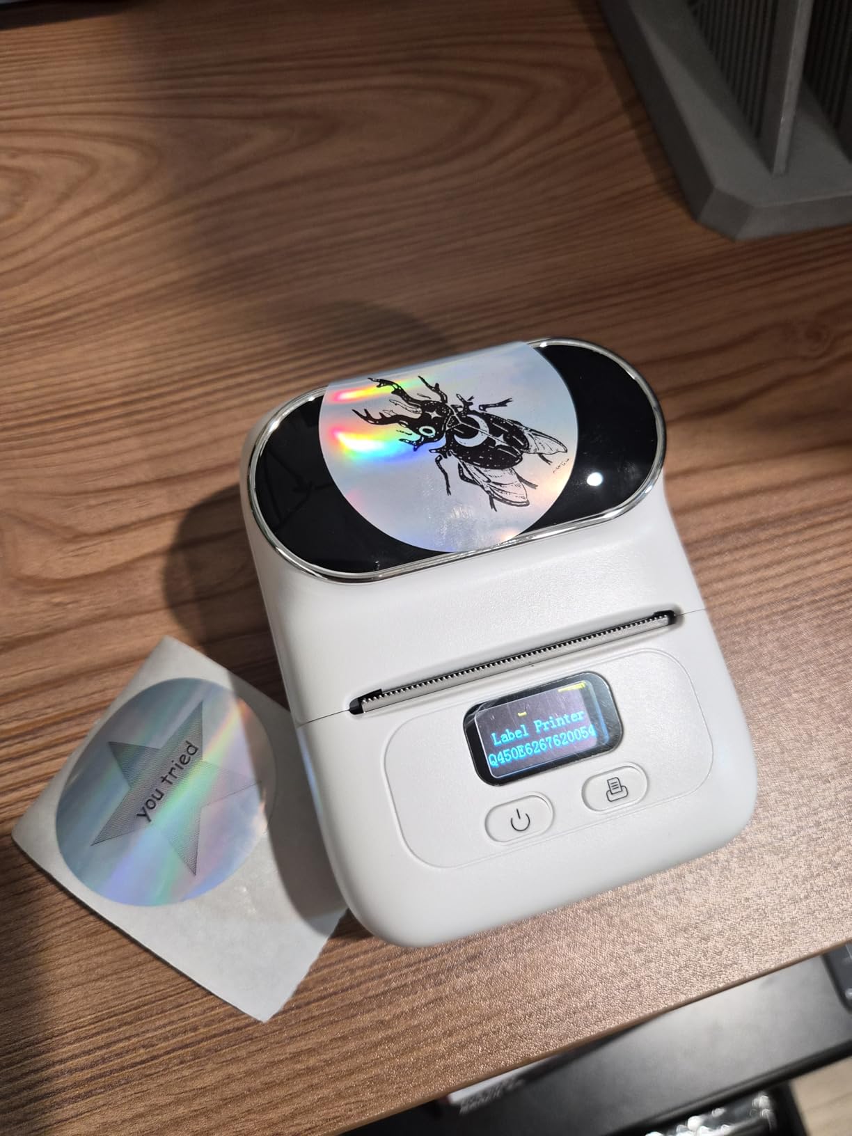 Phomemo M110 Label Makers - Barcode Label Printer Bluetooth Label Maker Portable Thermal Printer for Small Business, Address, Barcode, Logo, Clothing, Mailing, Sticker Printers for Phone & PC, Black customer photo 2