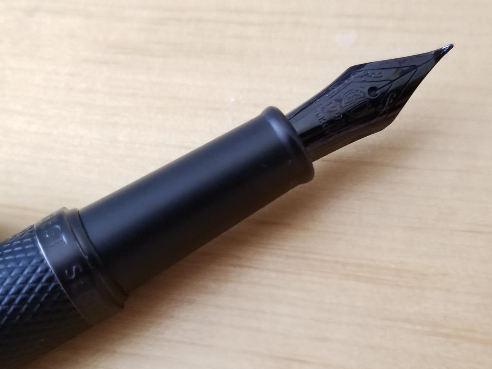 Asvine Brushed Black Forest Fude Pen - Bent Nib Calligraphy Fountain Pen (Fine to Broad) with Converter and Metal Box Set customer photo 2