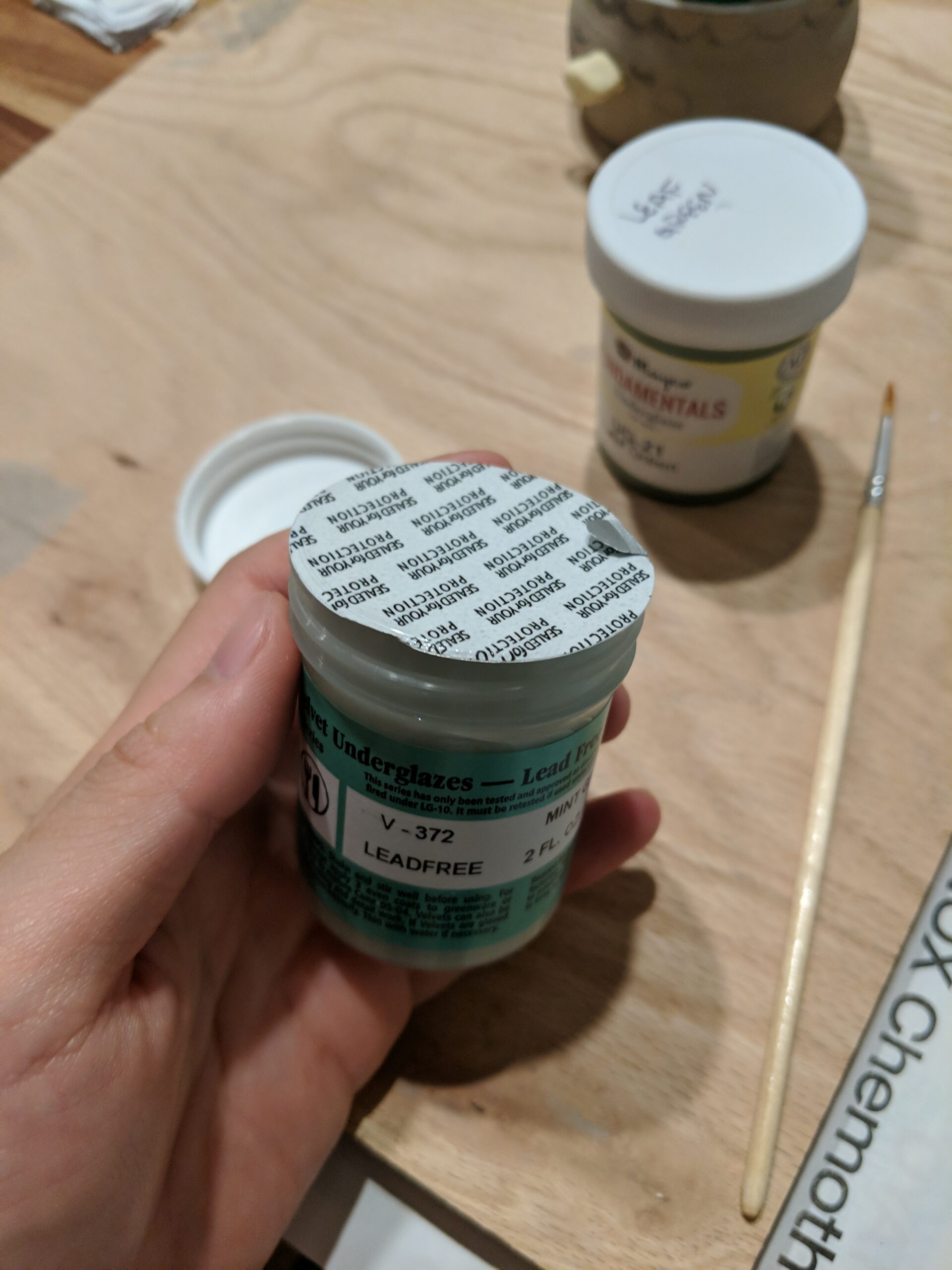 AMACO Velvet Underglazes, 2 oz. (59 mL) Jars, 12-Count Set No. 4 | Assorted Colors, Cone 05-10 (V) Intermixable Underglaze for Bisque and Wet/Unfired Clay customer photo 2