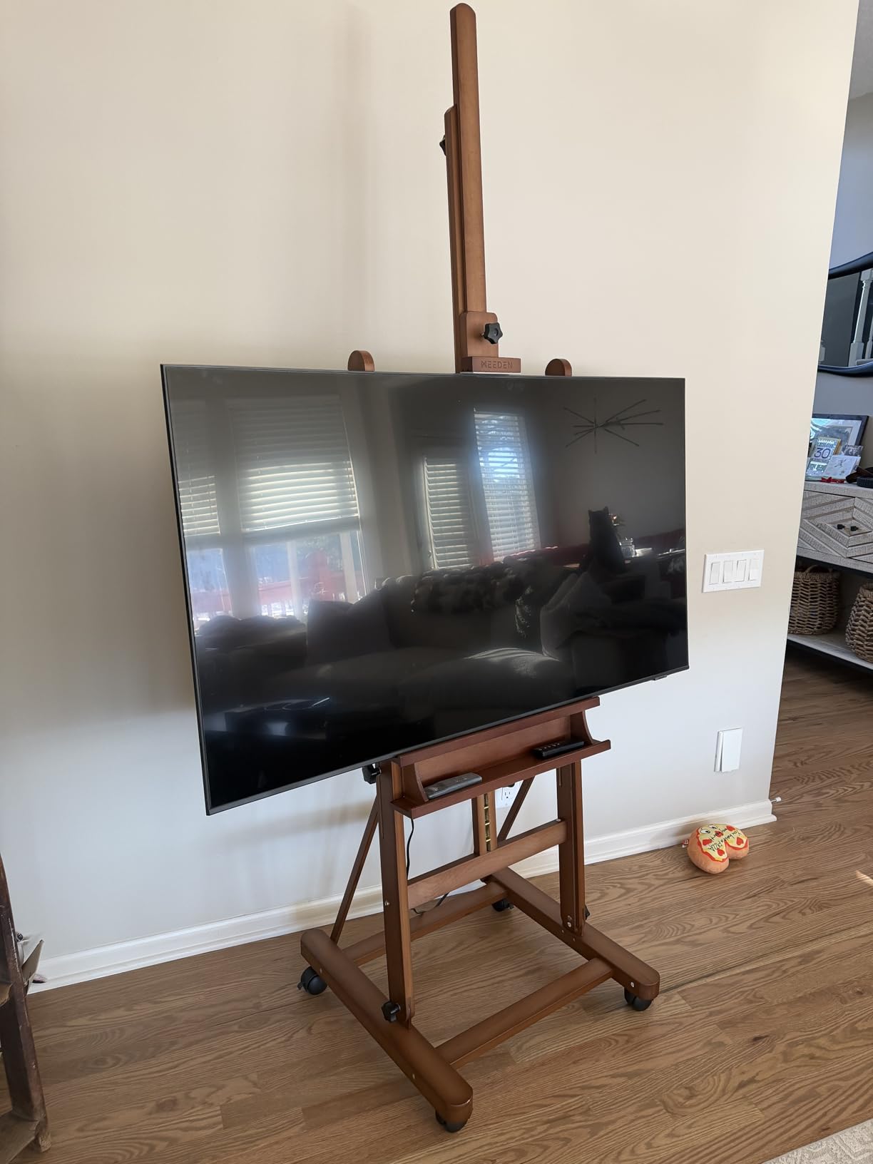 MEEDEN Easel Stand for Painting and Display, Adjustable H Frame Floor Art Easel customer photo 2