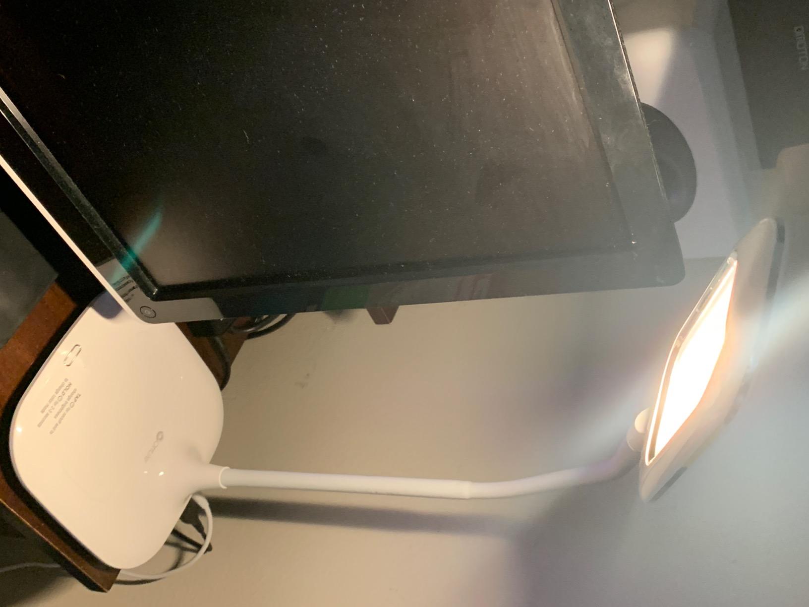 OttLite Prevention LED Desk Lamp with Wireless Charging - Designed to Reduce Eyestrain - Adjustable Flexible Neck, 3 Color Modes & Touch Controls - Crafting, Office Work, Reading & Studying customer photo 1