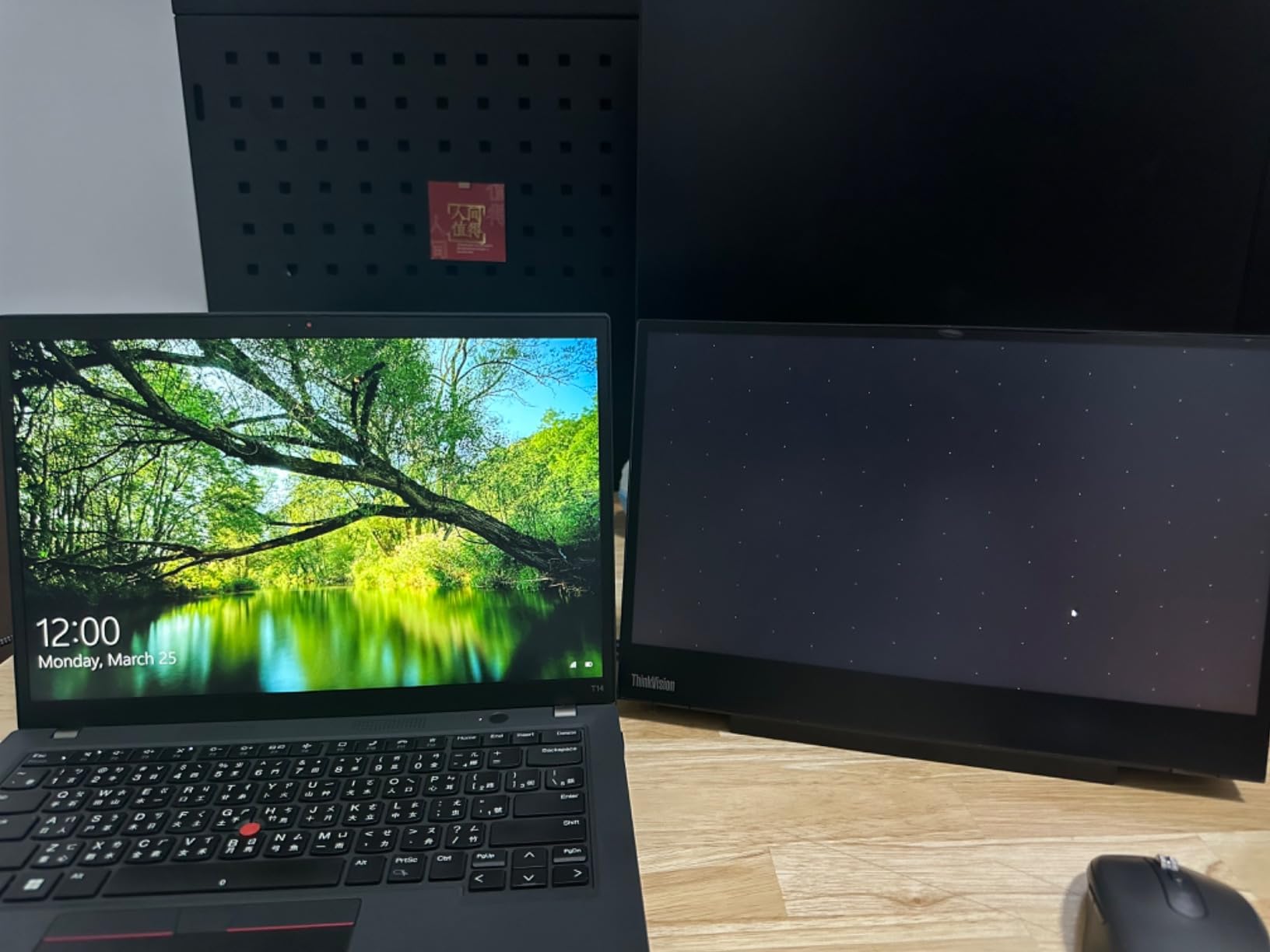 Lenovo ThinkVision M14t USB-C Mobile Monitor with Touch Screen - Black customer photo 2