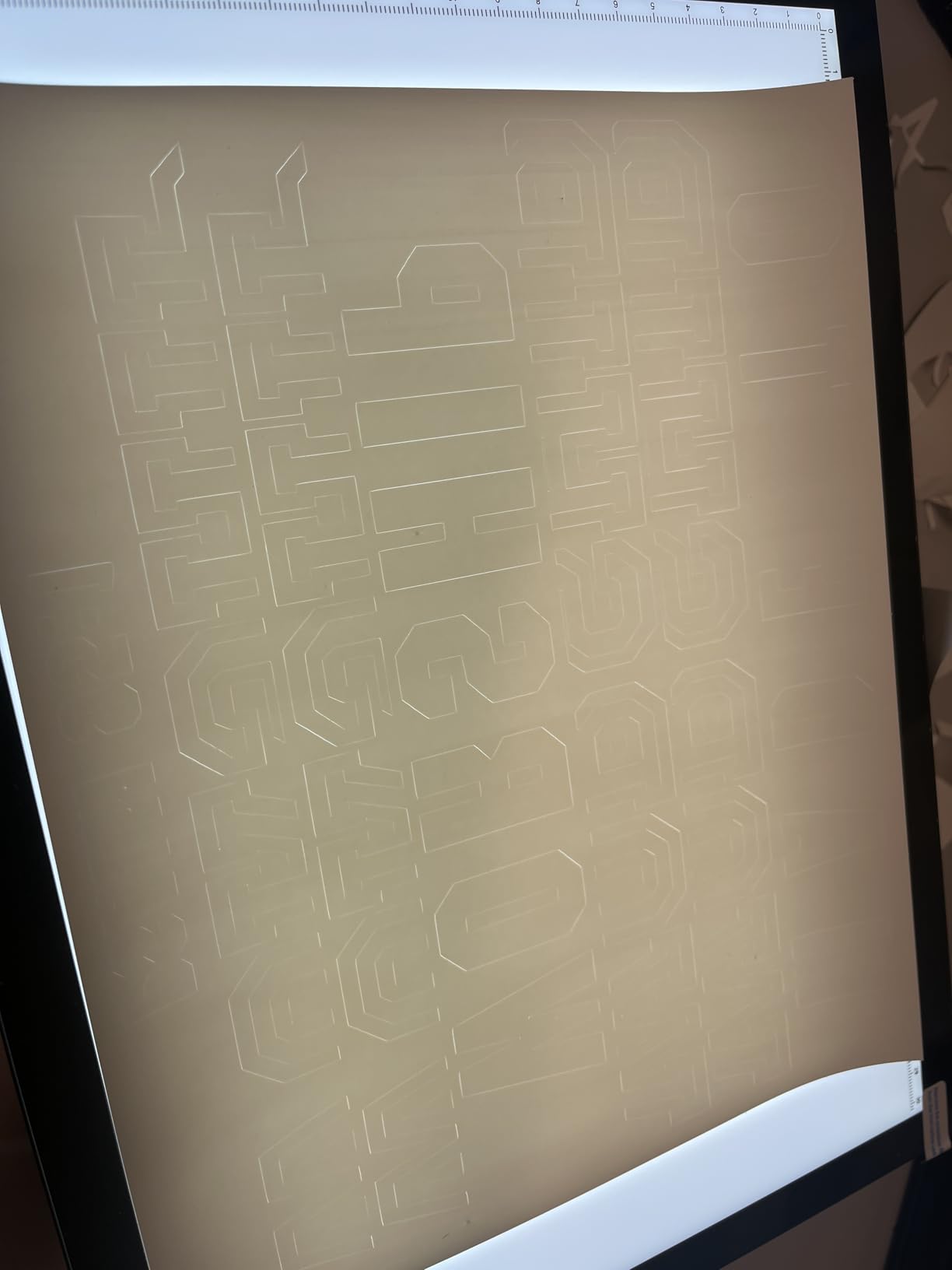 Rechargeable A4 Light Pad for Tracing & Weeding - LED Light Board for Weeding Vinyl - for Cricut Vinyl Weeding Tools - Ultra-Thin & Portable - Perfect for Artists & Crafters - Black customer photo 1