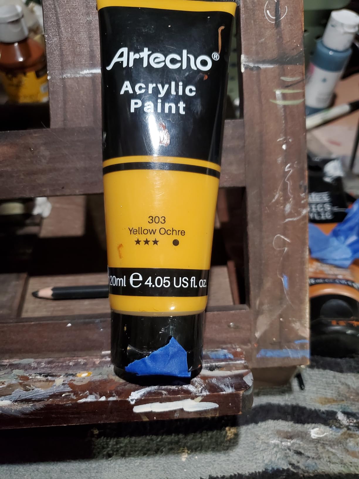 Artecho Professional Acrylic Paint Set, 24 Basic Colors Tubes (60ml / 2.02oz) Art Craft Paints for Canvas, Rock, Wood, Fabric, Art Supplies customer photo 1